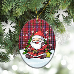 Straiton Tartan Christmas Ceramic Ornament - Scottish Santa Style