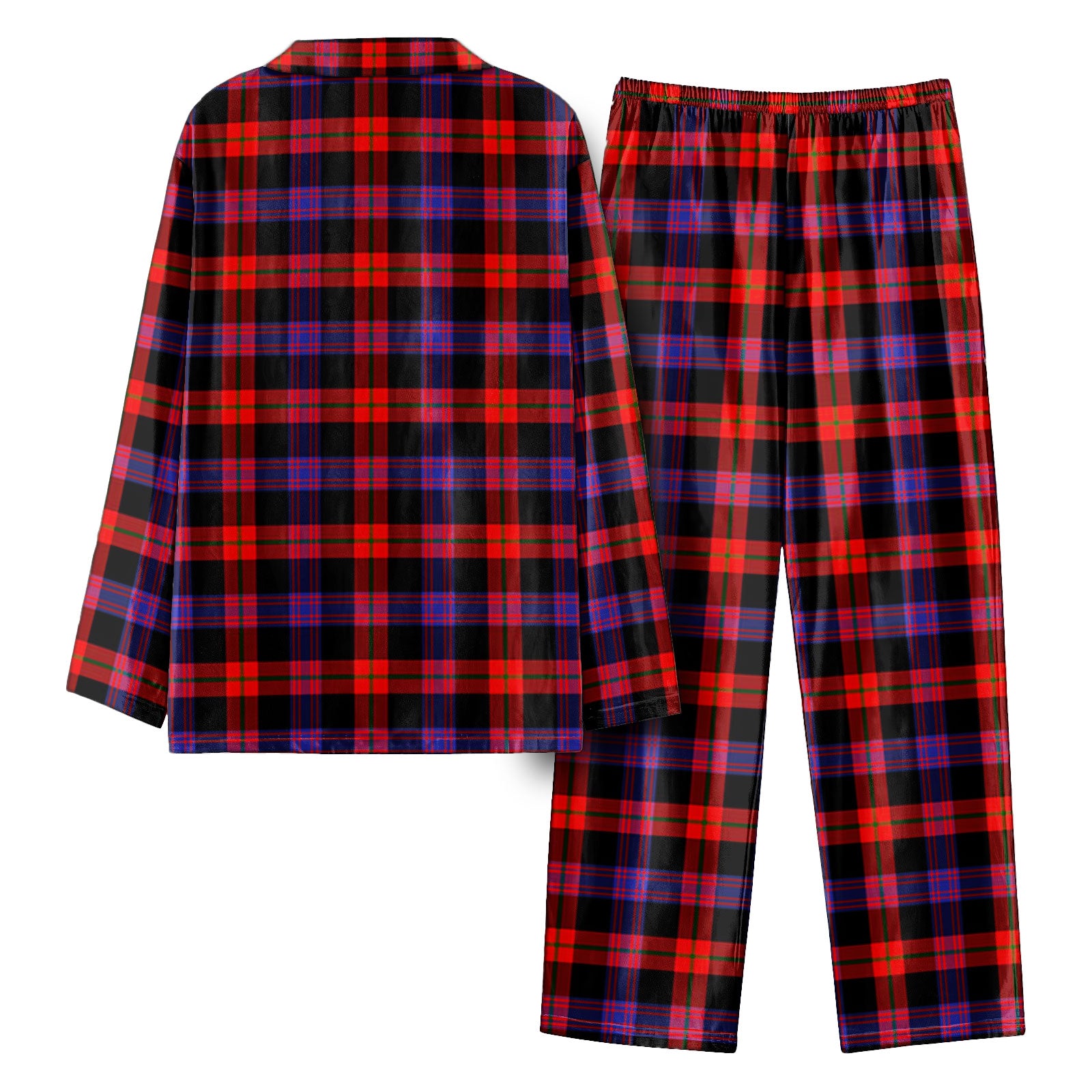 Brown Modern Tartan Pajama Set