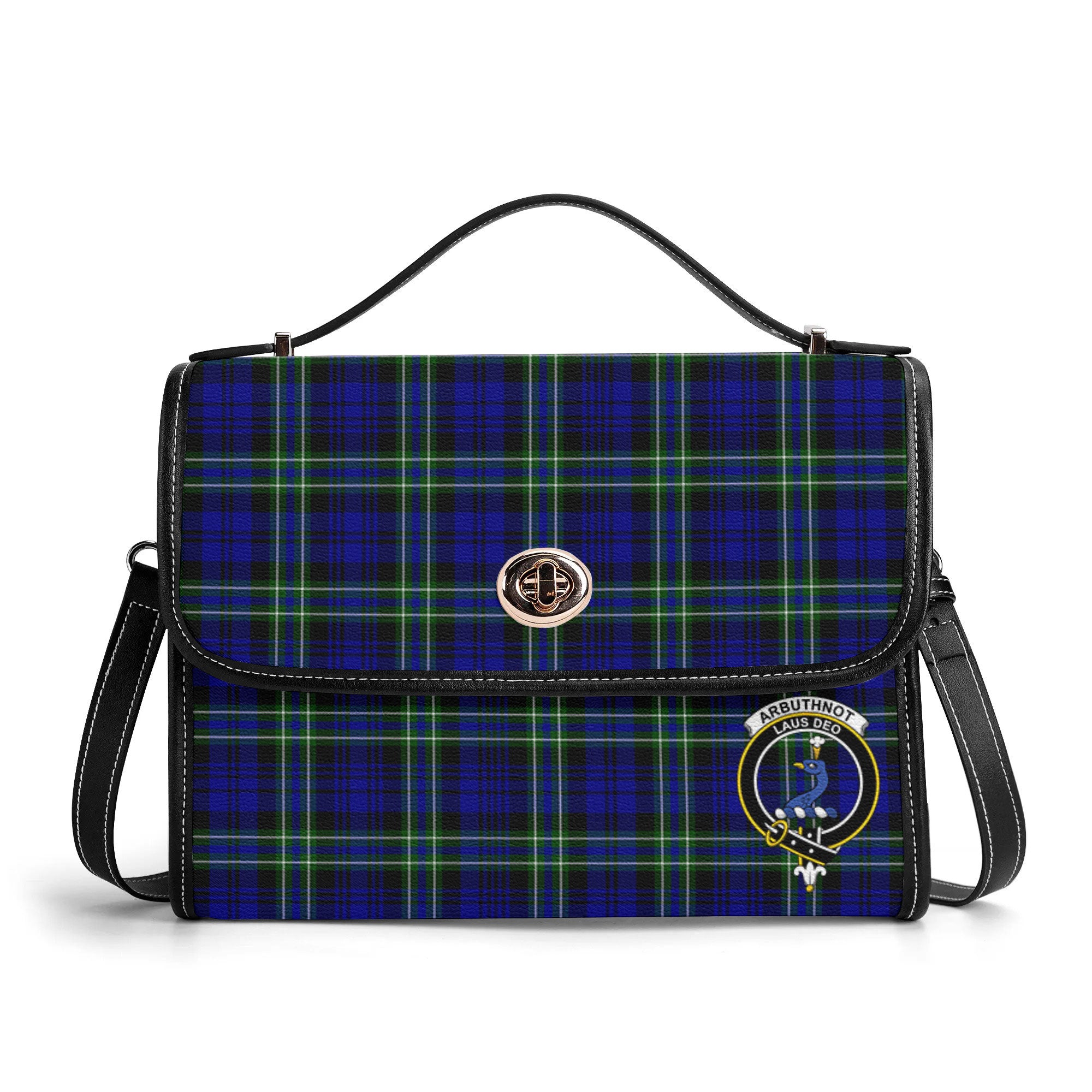 Arbuthnot Modern Tartan Crest Satchel Bag