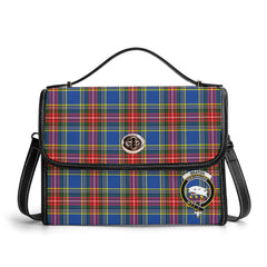 Beaton Modern Tartan Crest Satchel Bag