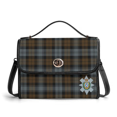 Black Watch Weathered Tartan Crest Satchel Bag