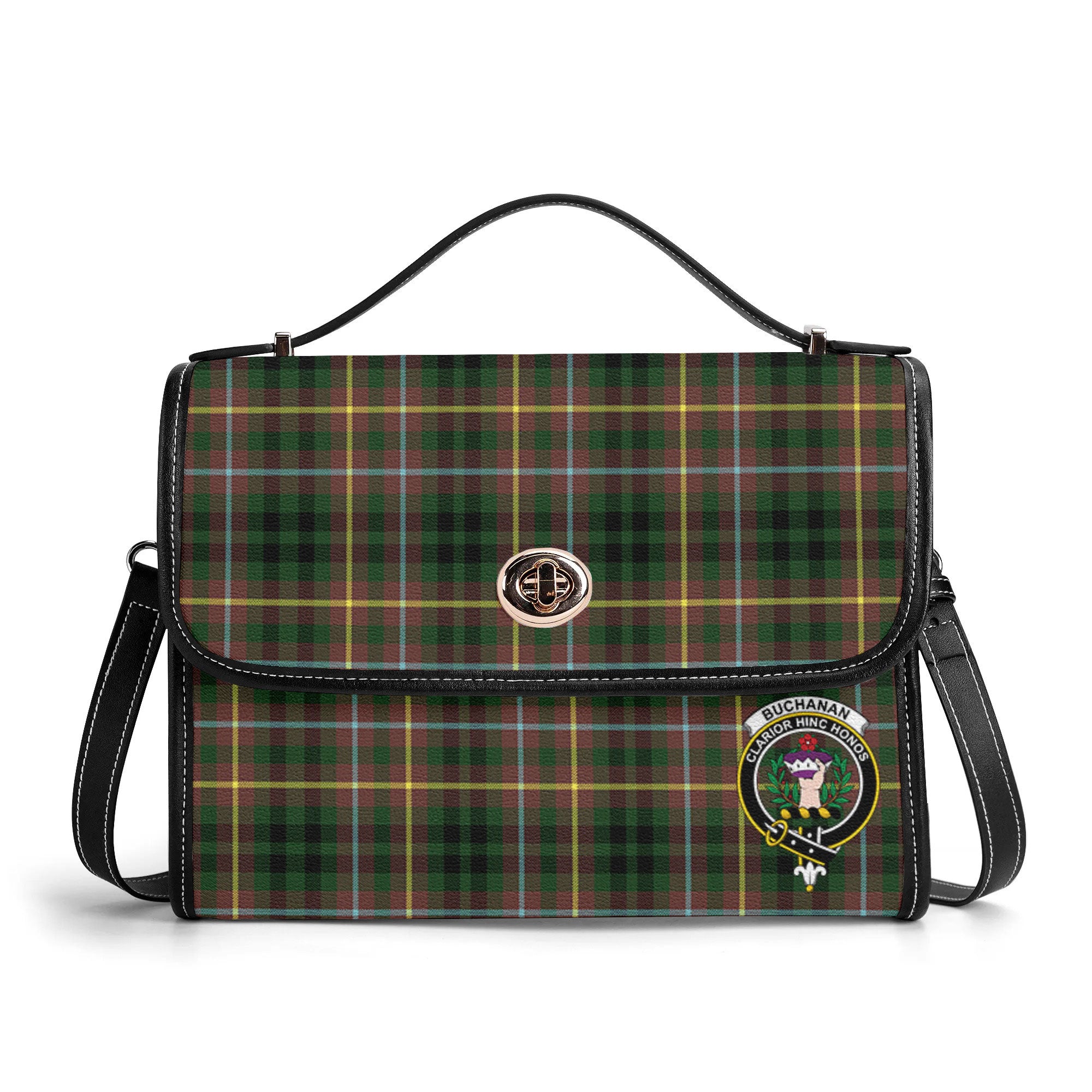 Buchanan Hunting Tartan Crest Satchel Bag