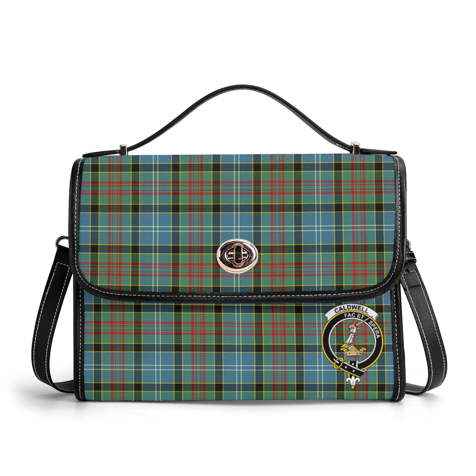 Caldwell Tartan Crest Satchel Bag