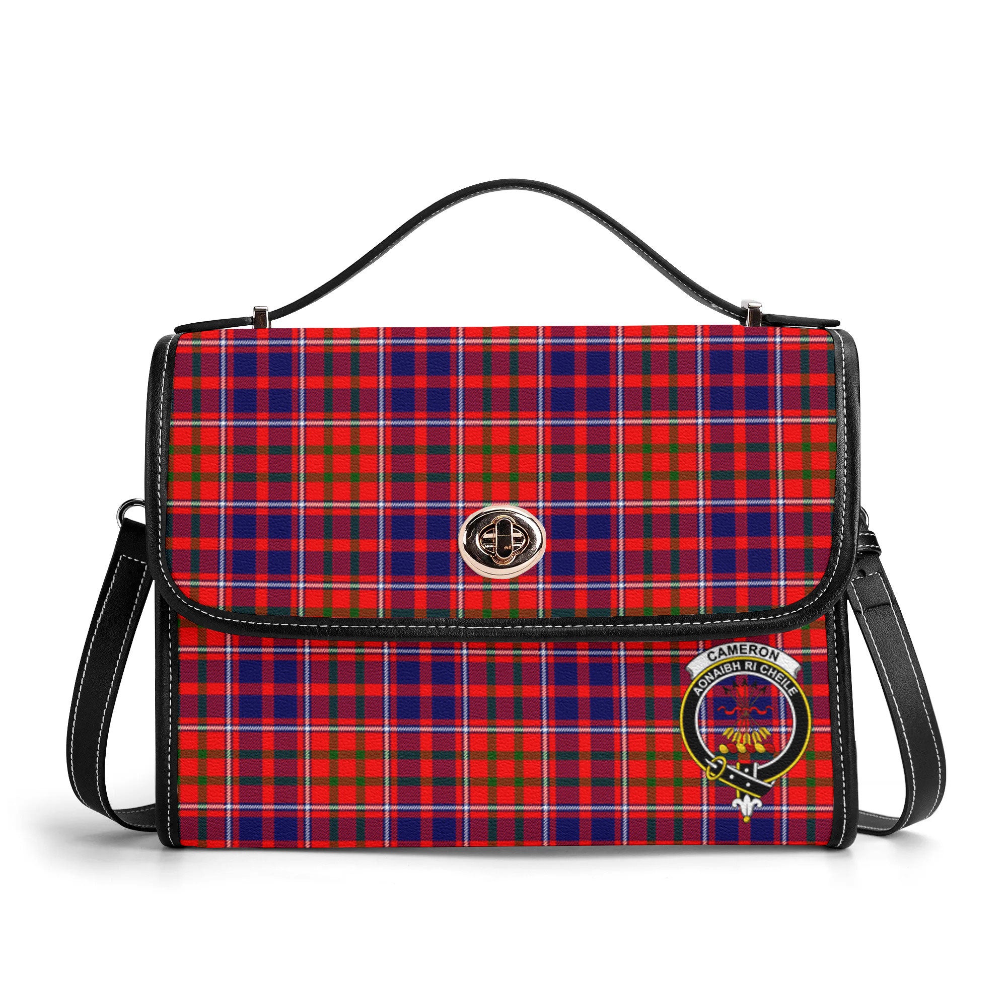 Cameron of Lochiel Modern Tartan Crest Satchel Bag