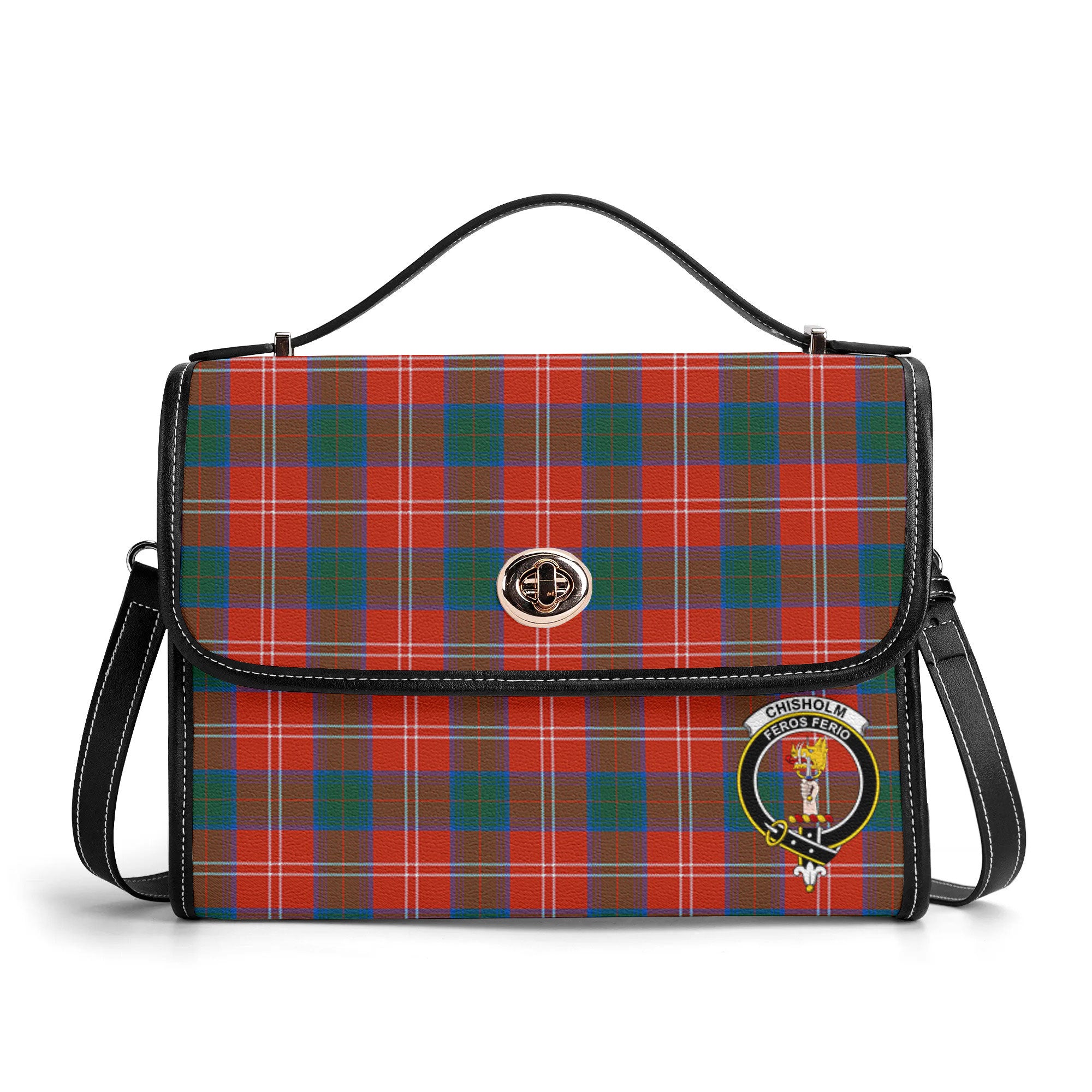 Chisholm Ancient Tartan Crest Satchel Bag
