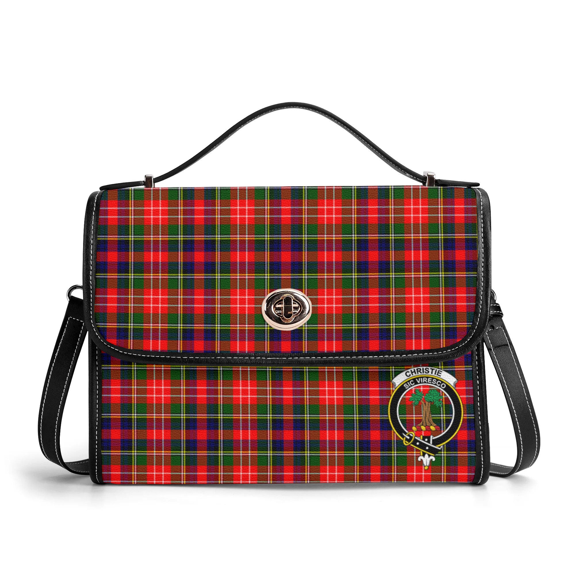 Christie Tartan Crest Satchel Bag