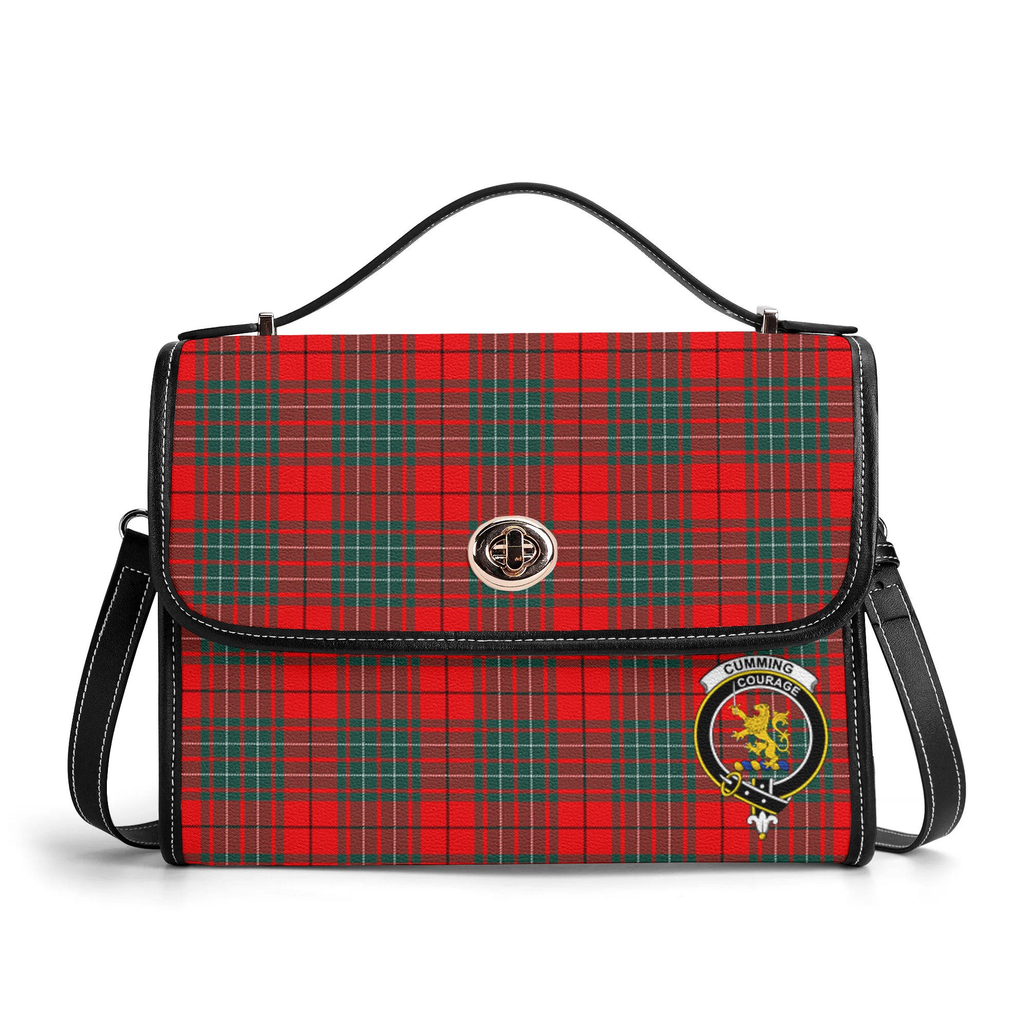 Cumming Modern Tartan Crest Satchel Bag