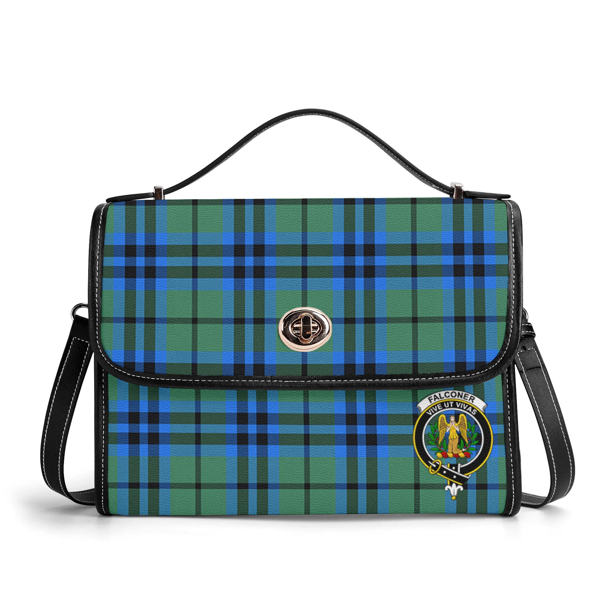 Falconer Tartan Crest Satchel Bag