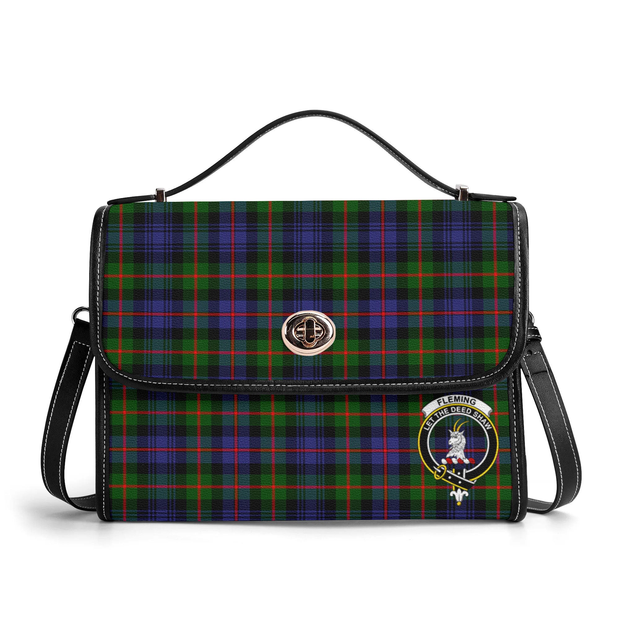 Fleming Tartan Crest Satchel Bag