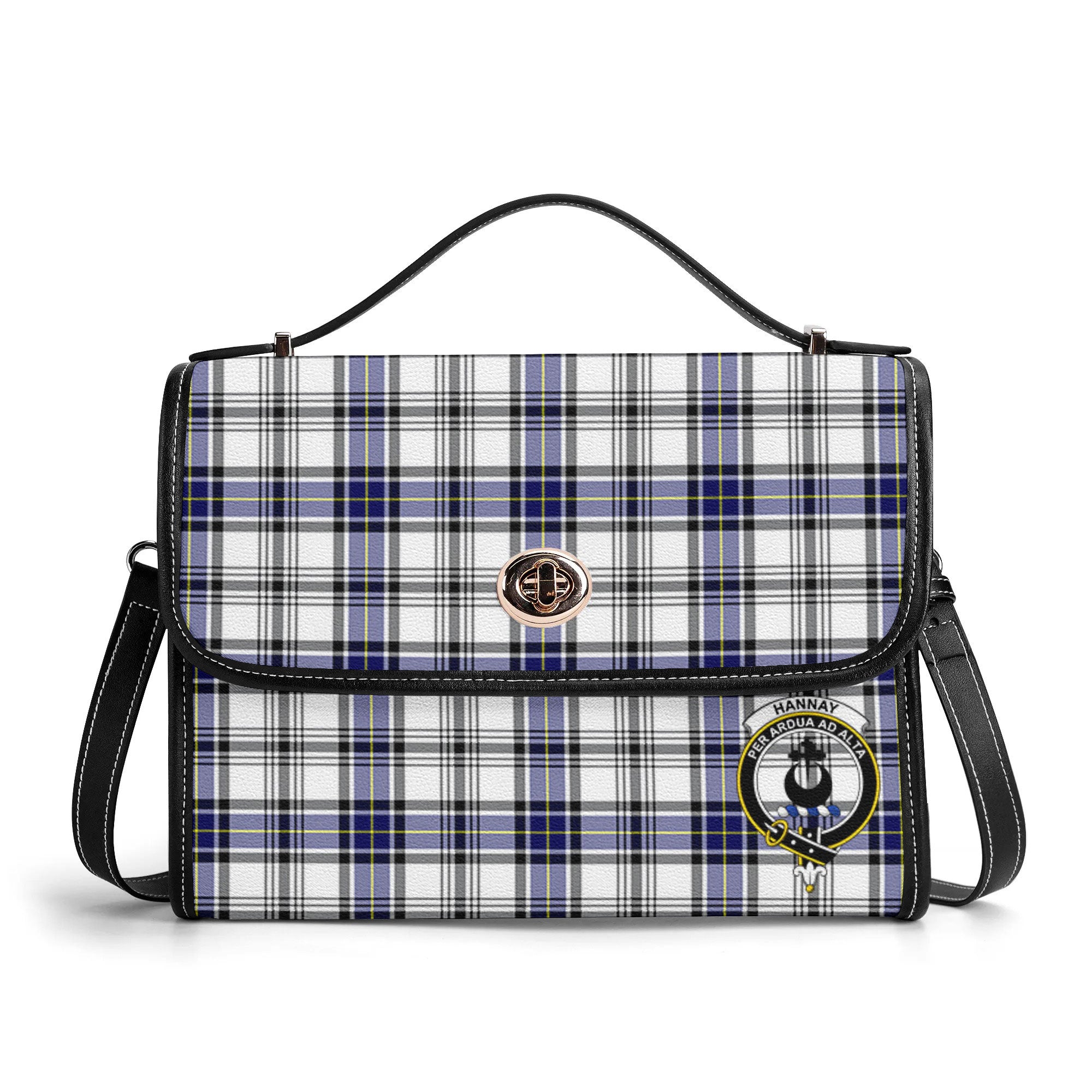 Hannay Modern Tartan Crest Satchel Bag