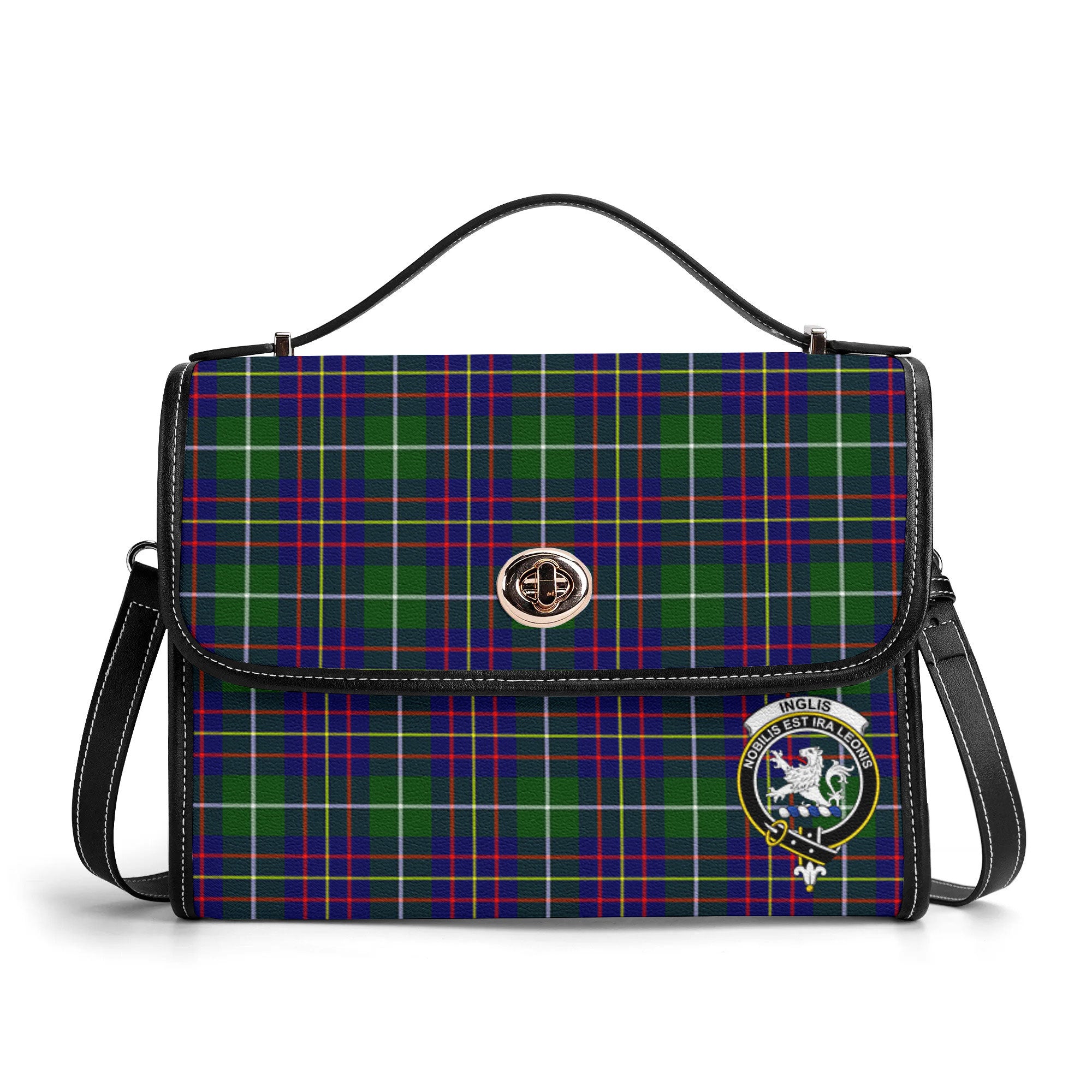 Inglis Modern Tartan Crest Satchel Bag