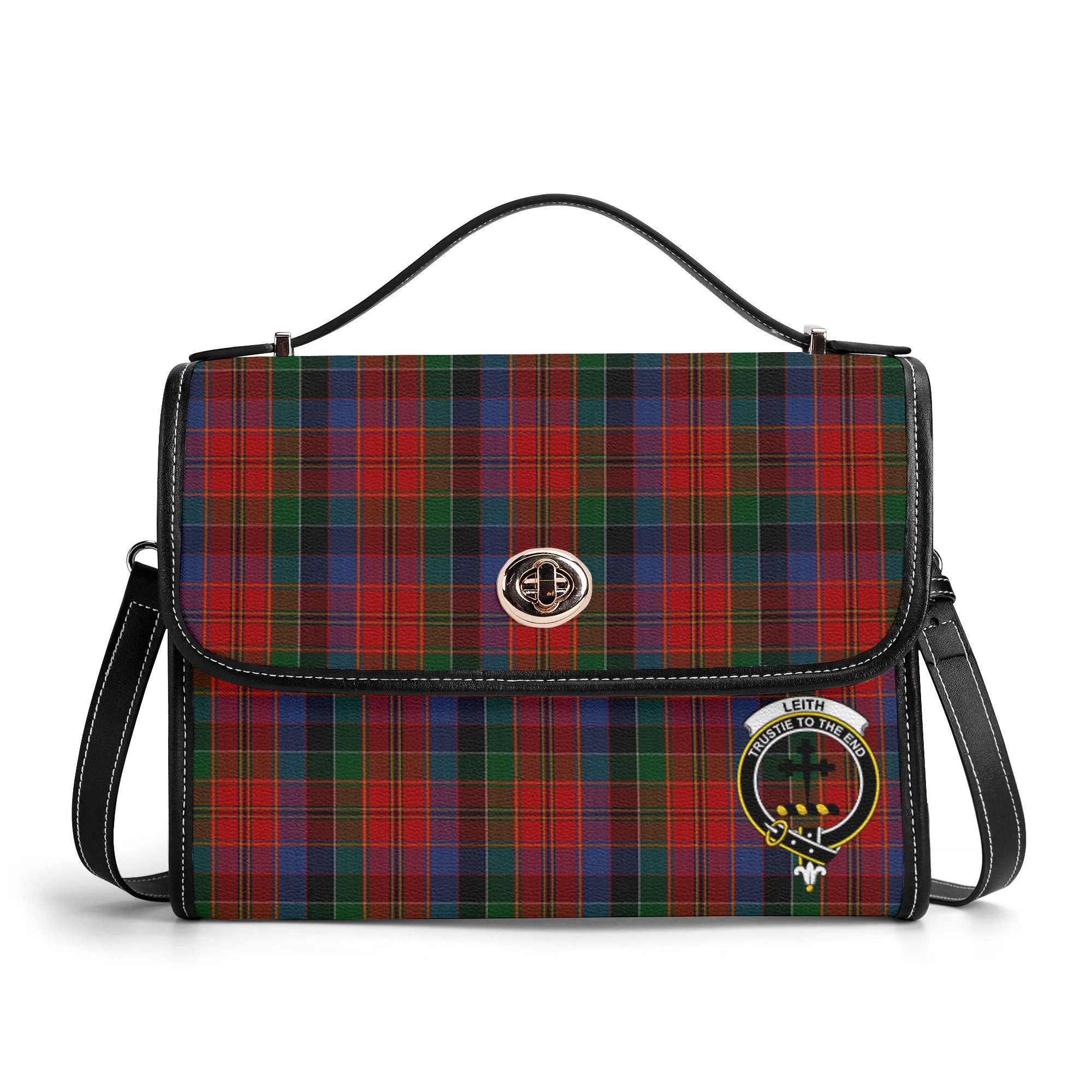 Leith Tartan Crest Satchel Bag