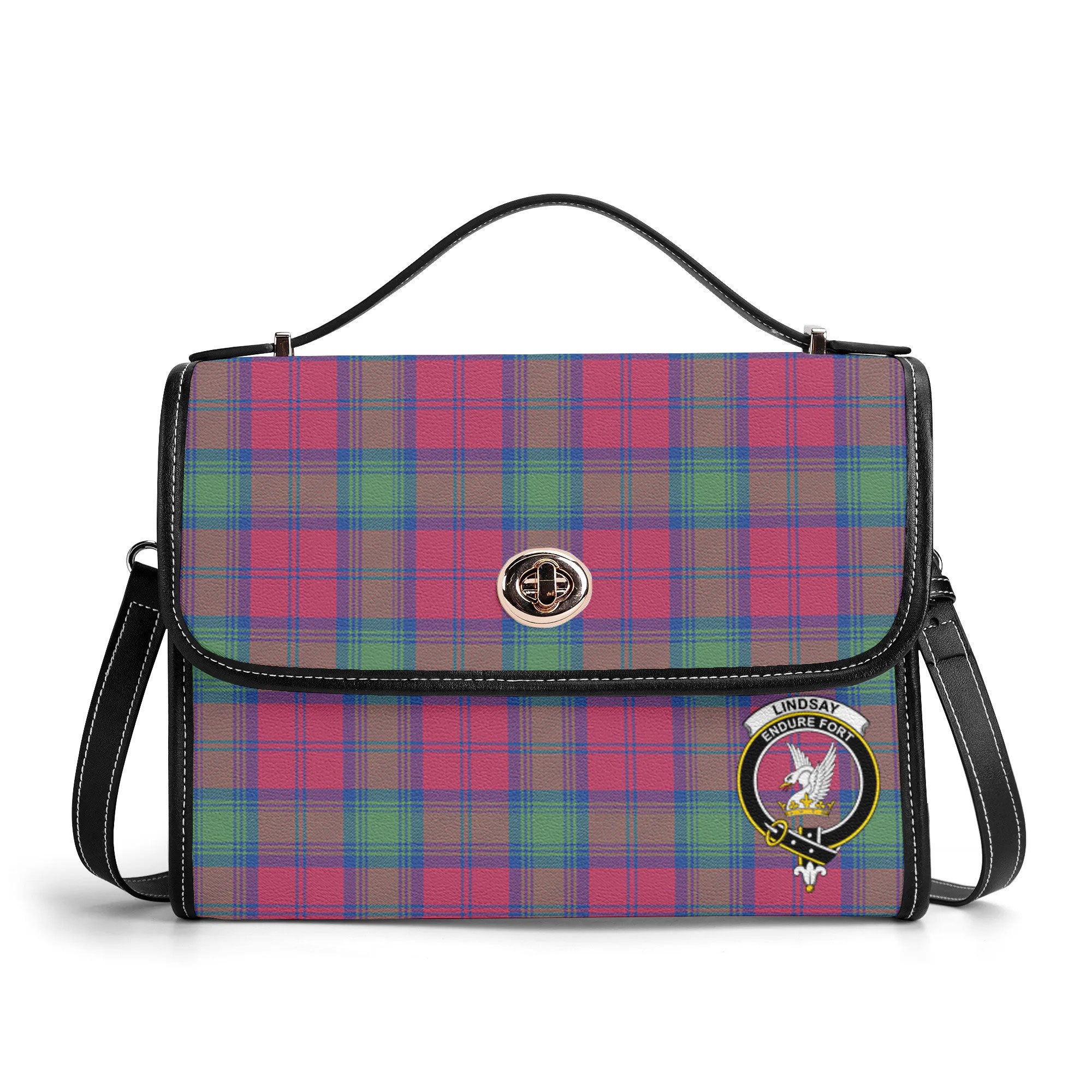 Lindsay Ancient Tartan Crest Satchel Bag