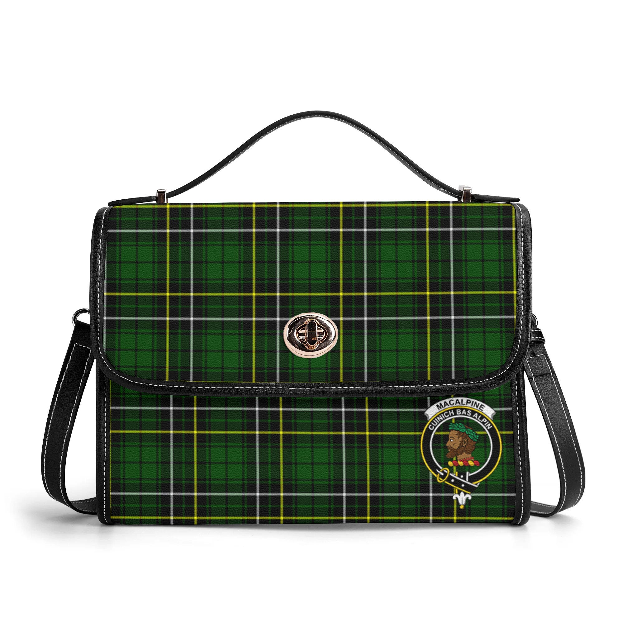 MacAlpine Modern Tartan Crest Satchel Bag