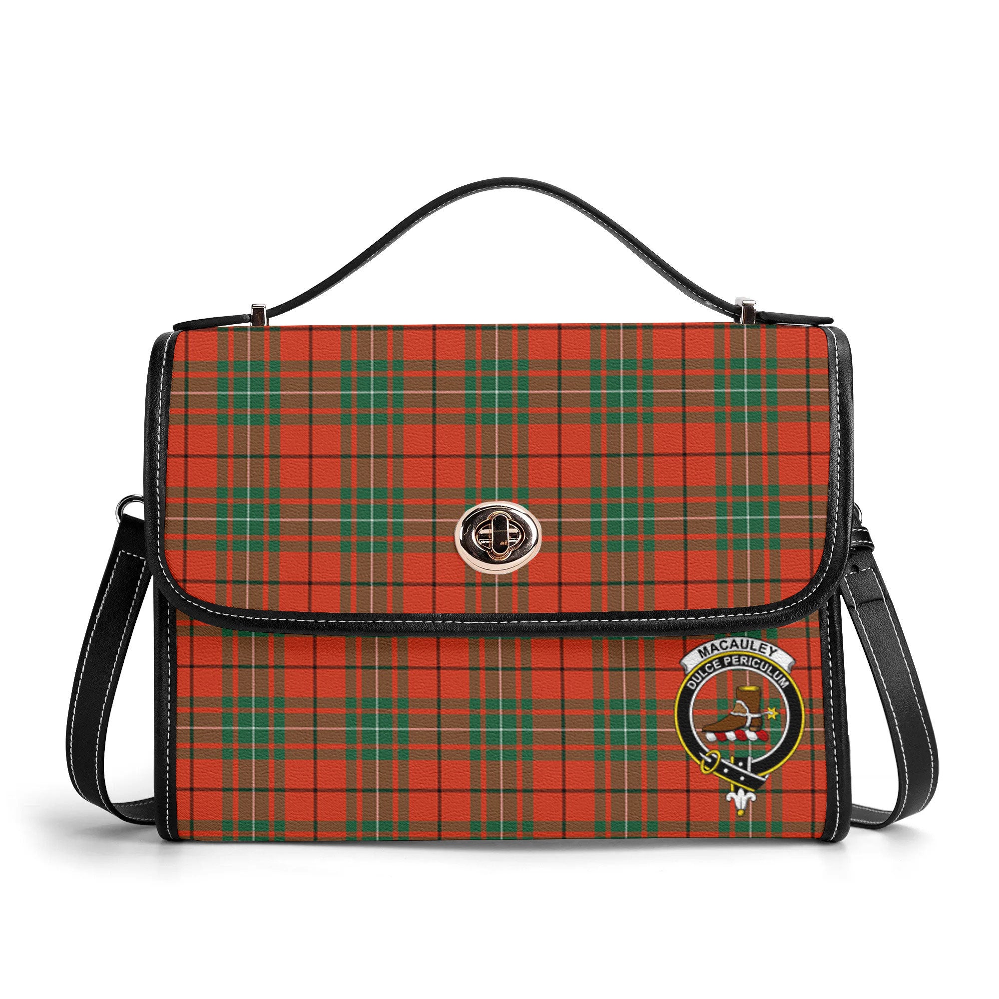 MacAuley Ancient Tartan Crest Satchel Bag
