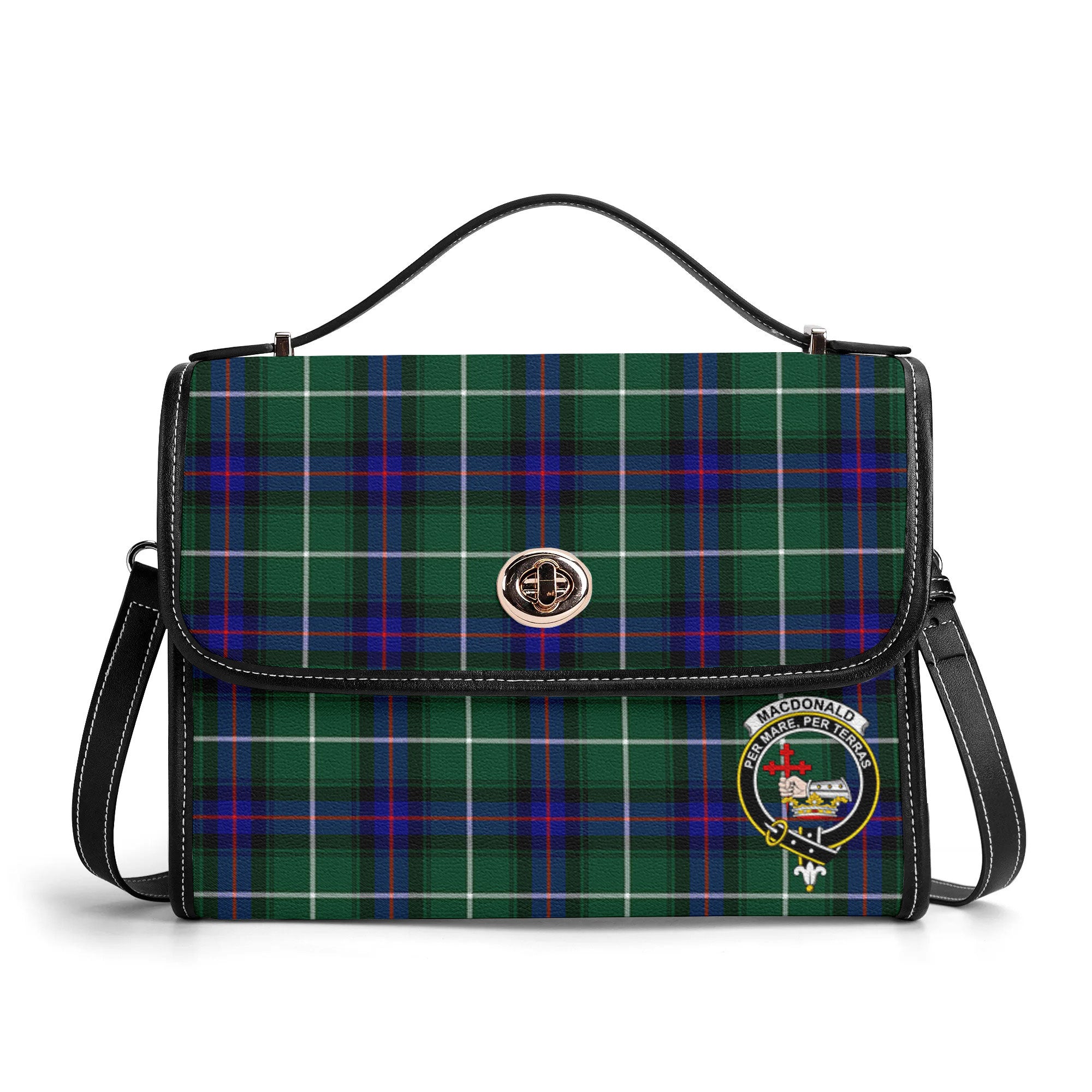 MacDonald of the Isles Hunting Modern Tartan Crest Satchel Bag