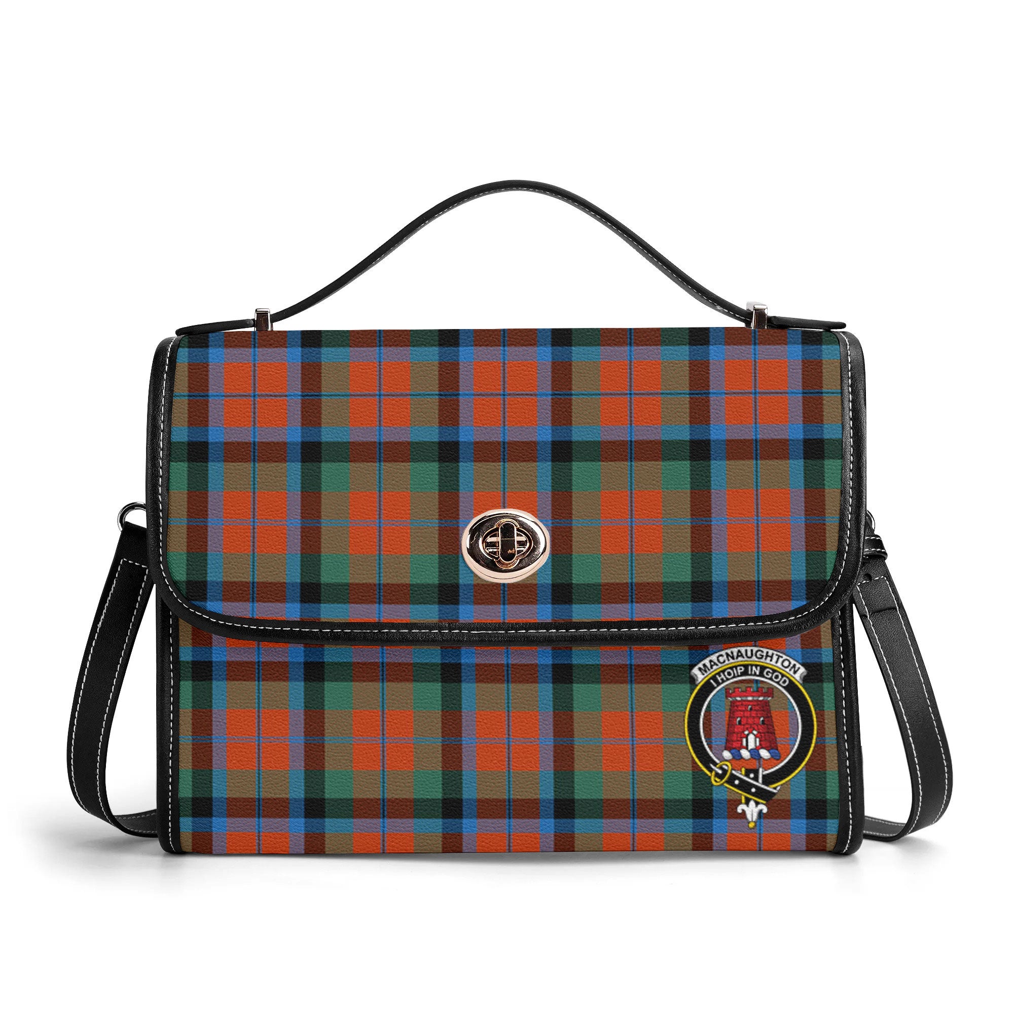 MacNaughton Ancient Tartan Crest Satchel Bag