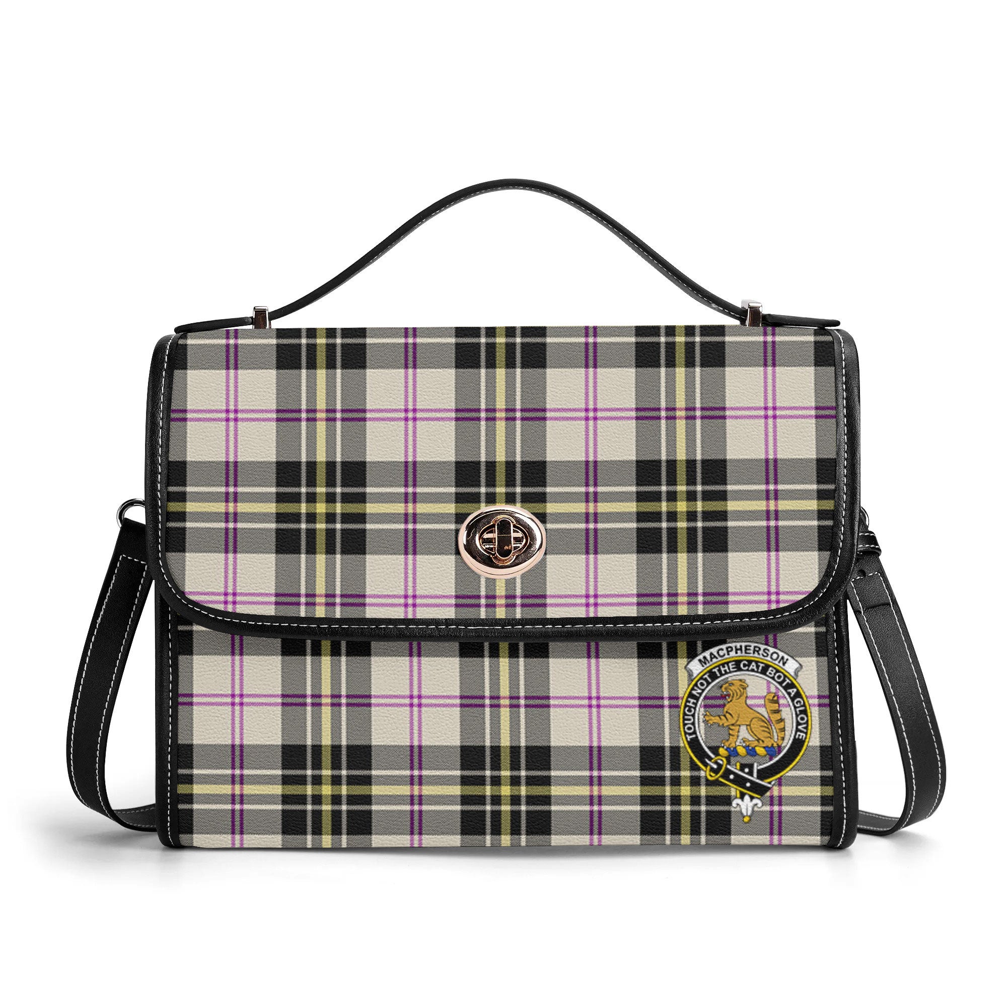 MacPherson Dress Ancient Tartan Crest Satchel Bag