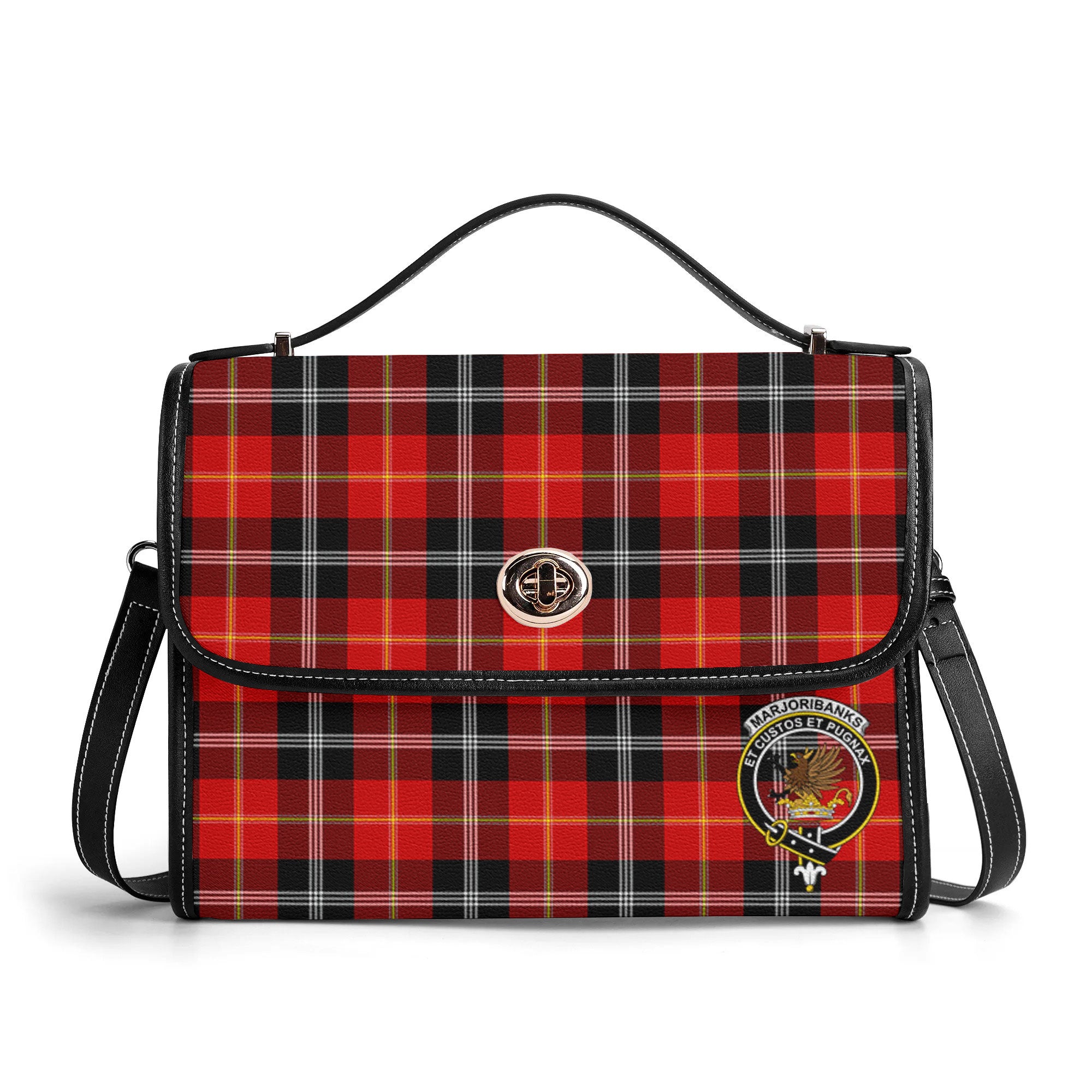 Marjoribanks Tartan Crest Satchel Bag
