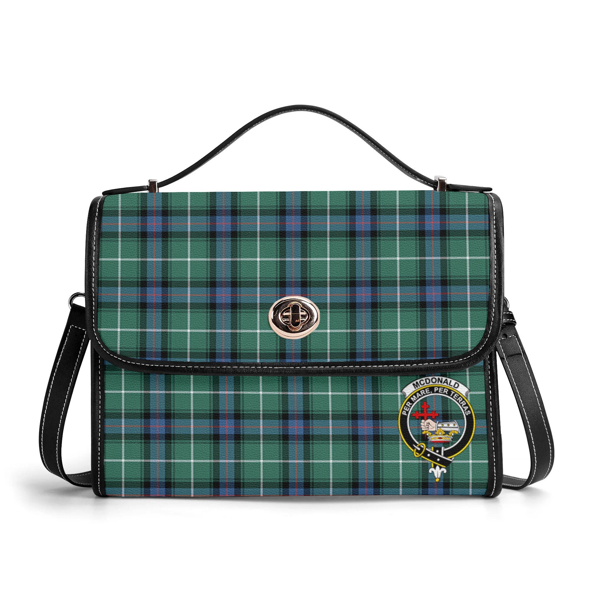 McDonald of the Isles Hunting Ancient Tartan Crest Satchel Bag