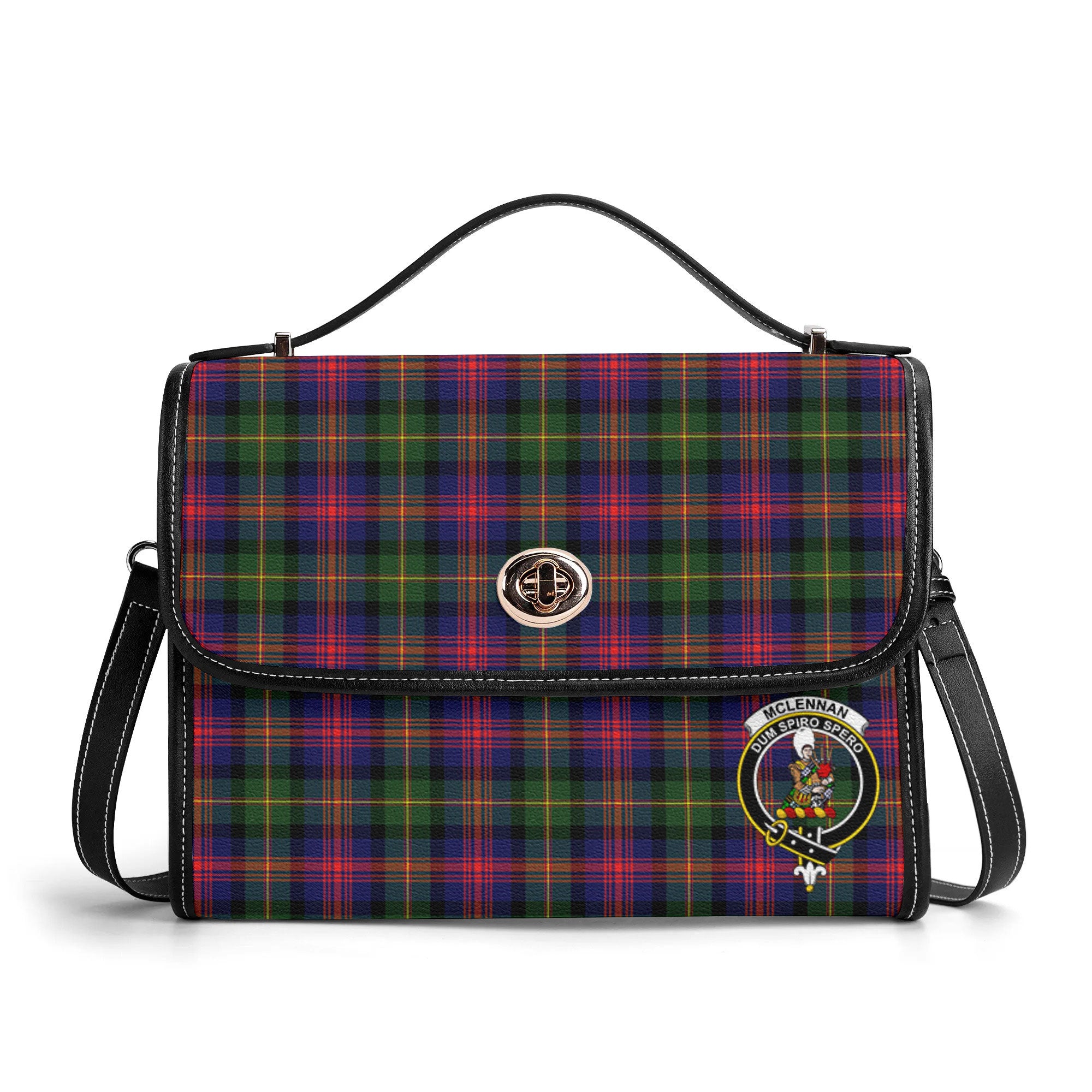 McLennan Modern Tartan Crest Satchel Bag