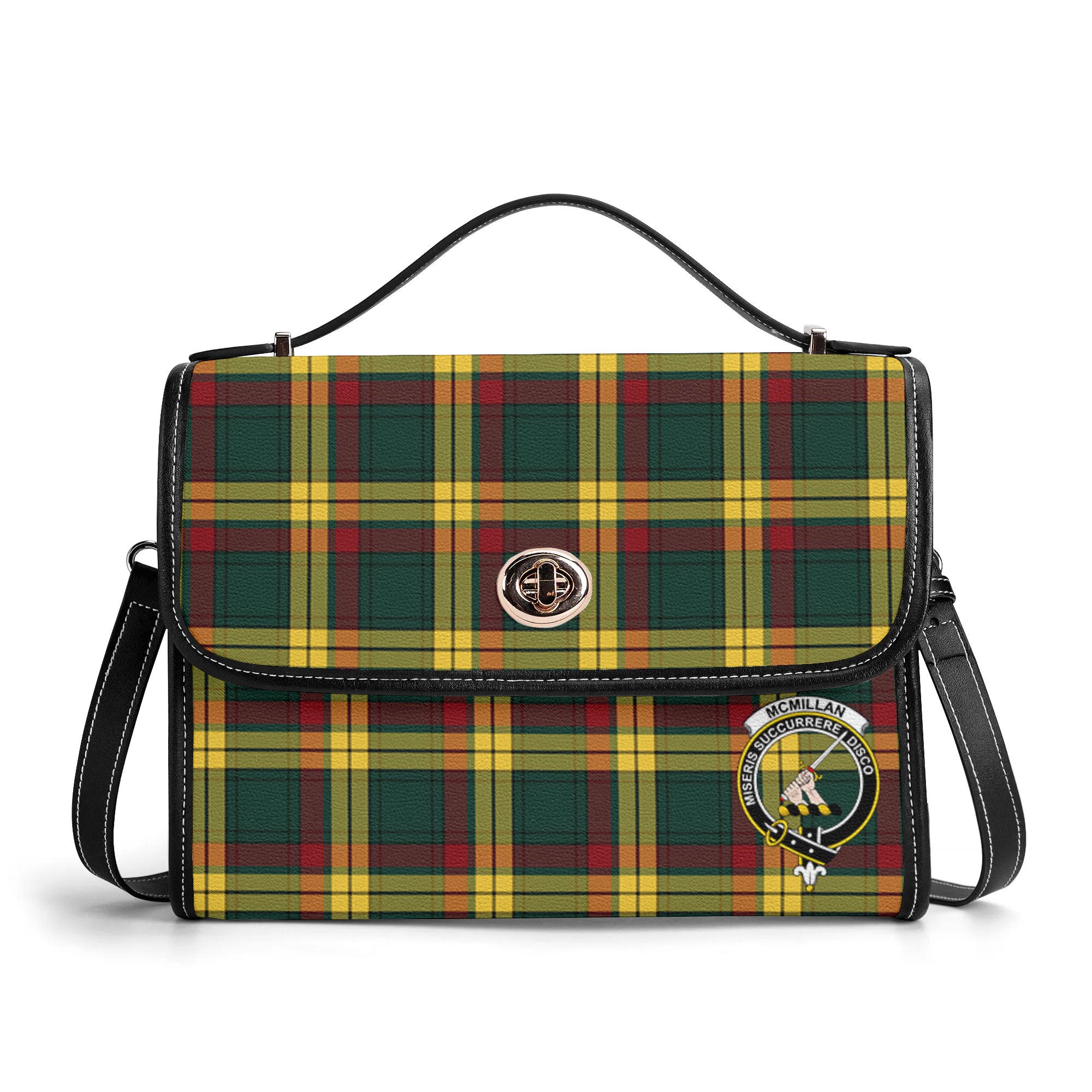 McMillan Old Modern Tartan Crest Satchel Bag