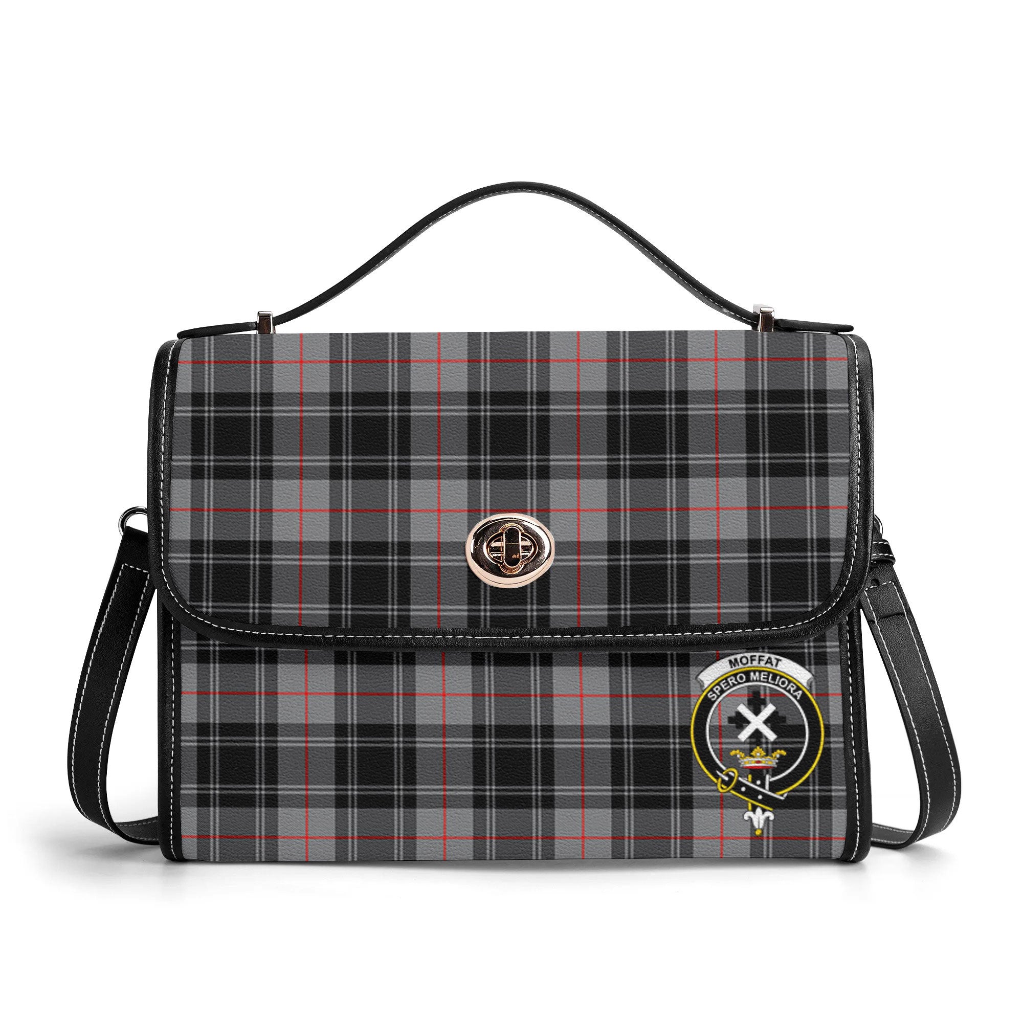 Moffat Modern Tartan Crest Satchel Bag