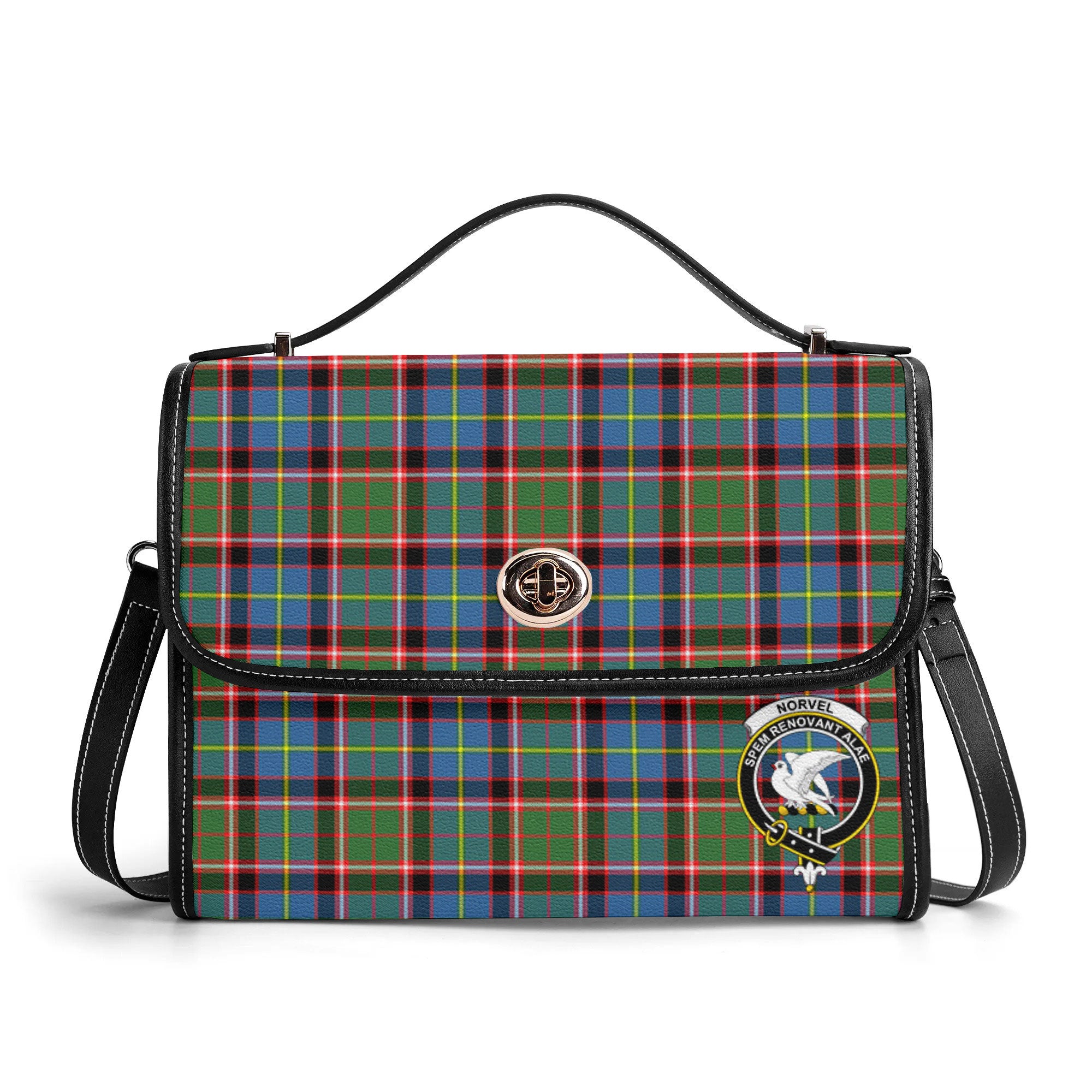 Norvel (or Norvill) Tartan Crest Satchel Bag