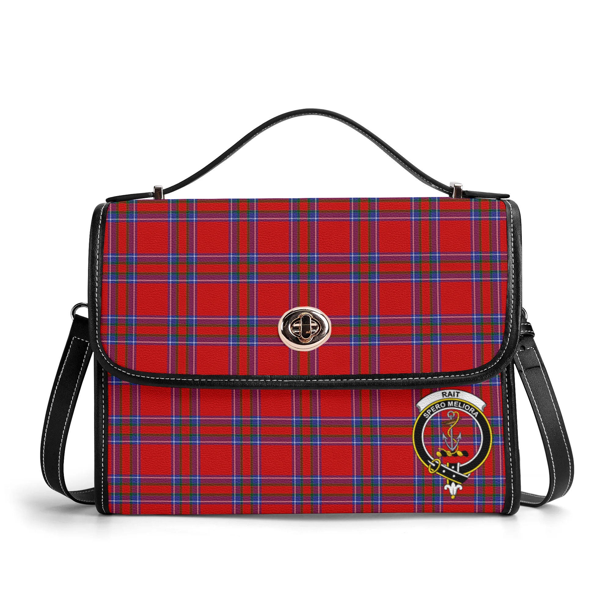 Rait Tartan Crest Satchel Bag