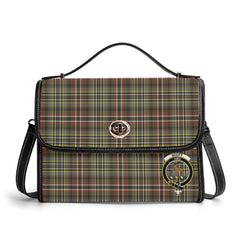 Scott Green Weathered Tartan Crest Satchel Bag