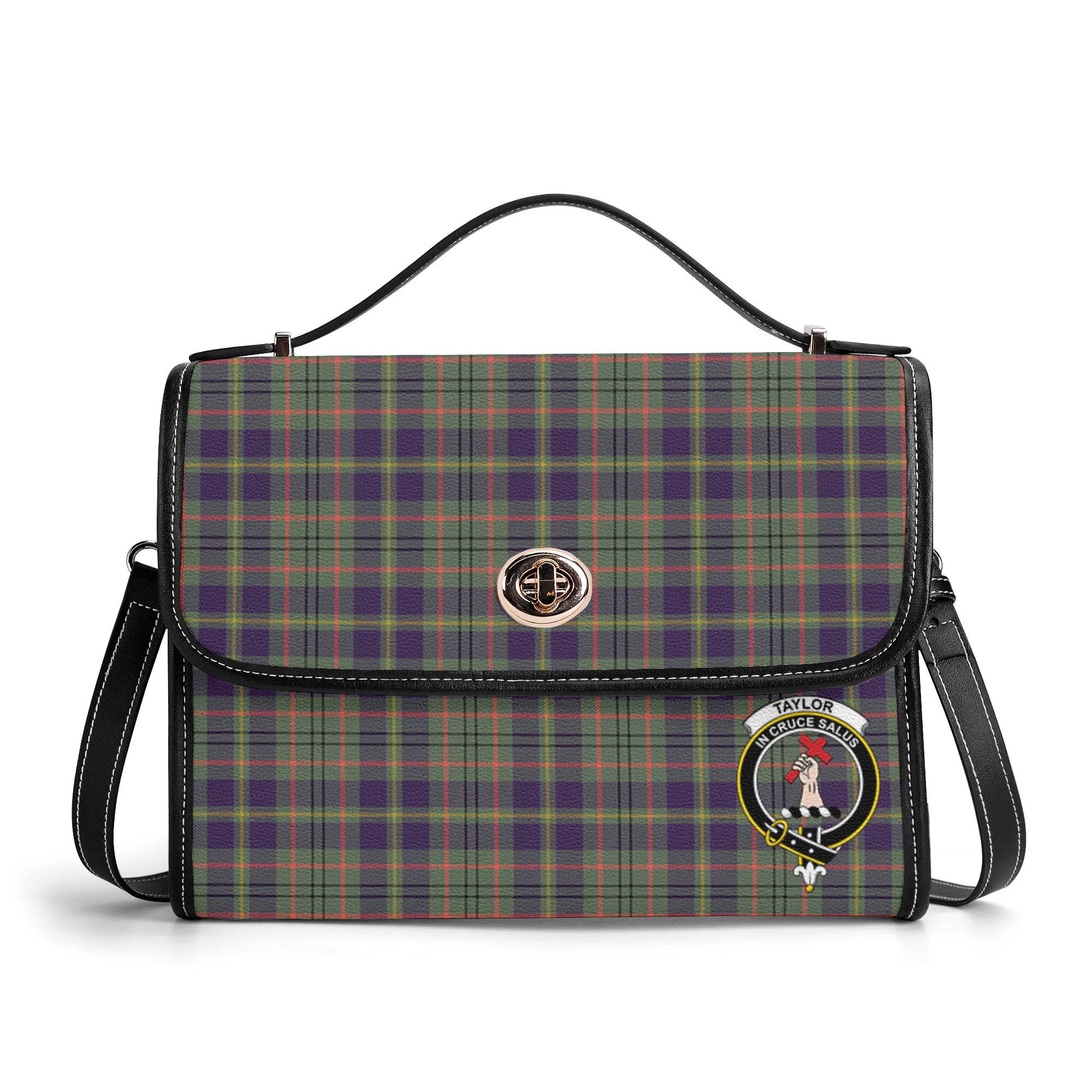 Taylor Weathered Tartan Crest Satchel Bag