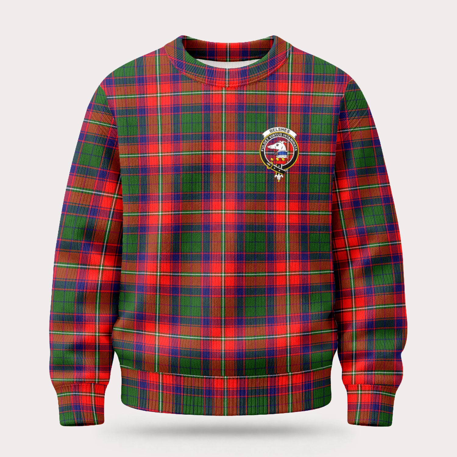 Belshes Tartan Crest Sweater