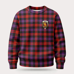 Broun Modern Tartan Crest Sweater