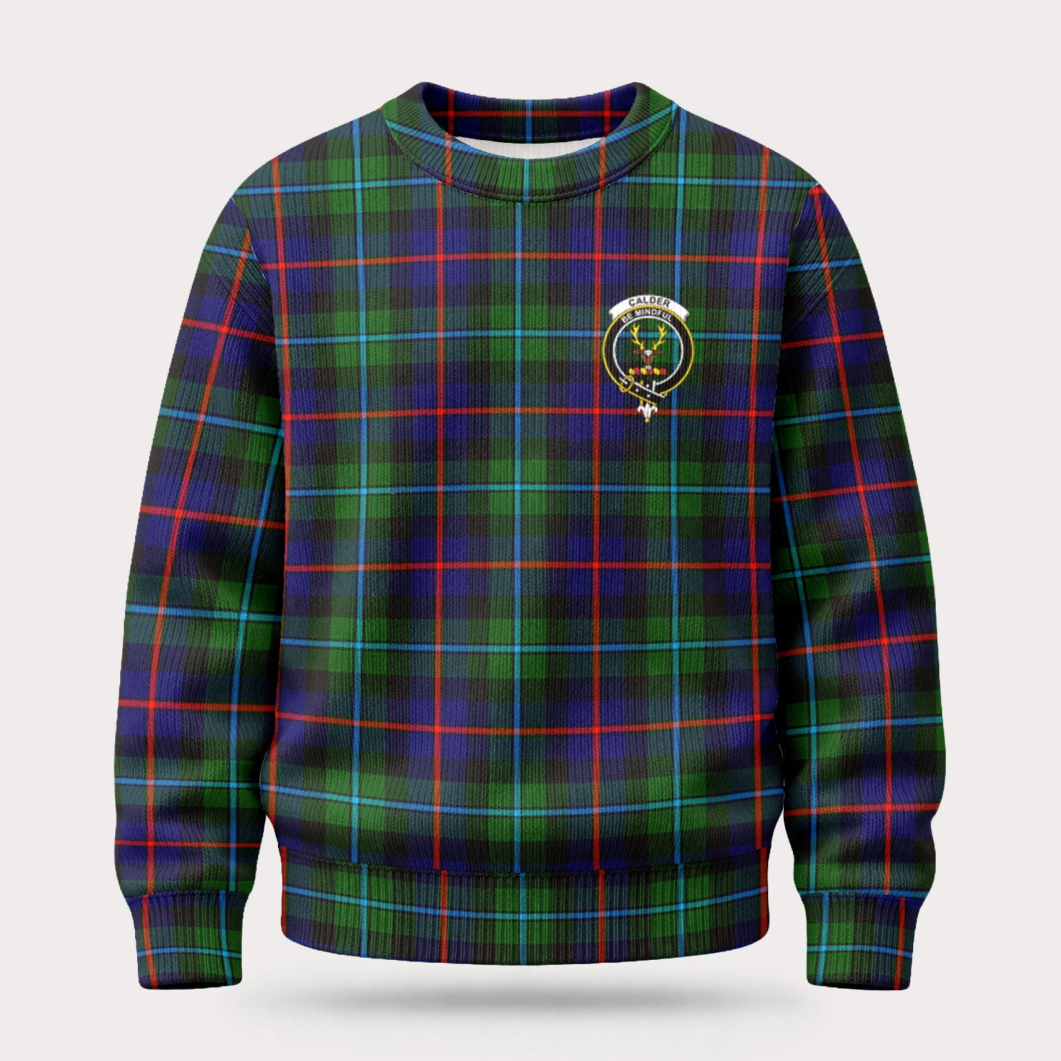 Calder Tartan Crest Sweater
