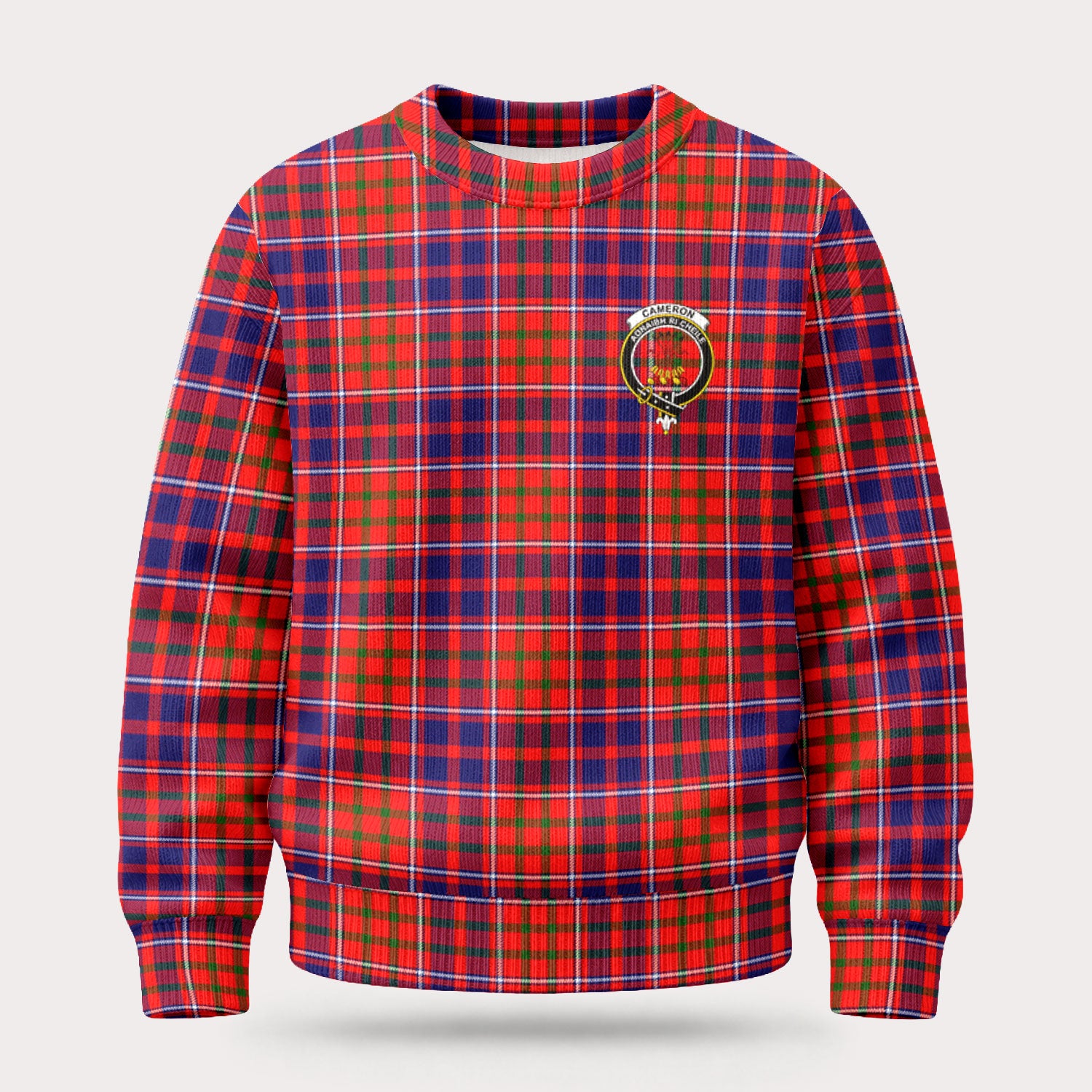 Cameron of Lochiel Modern Tartan Crest Sweater