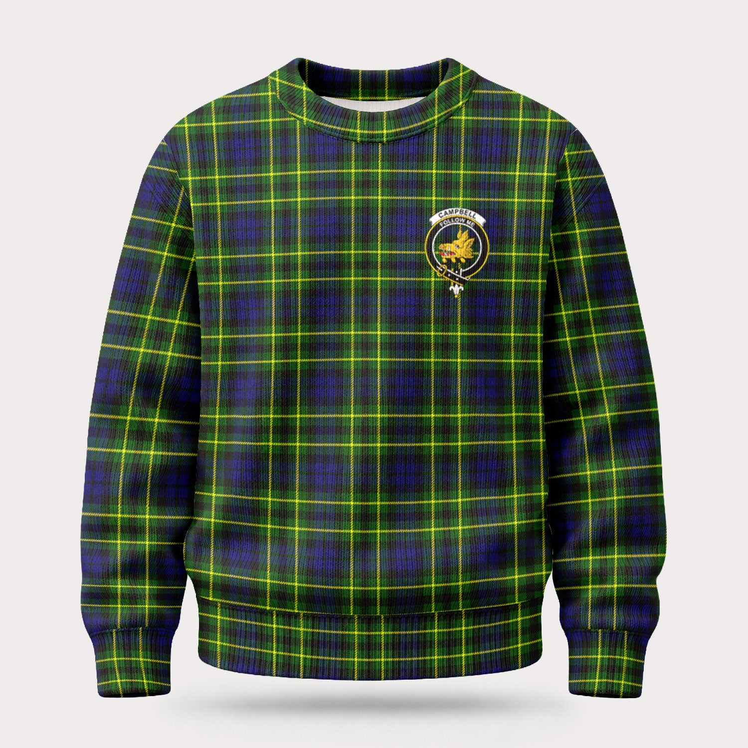Campbell of Breadalbane Modern Tartan Crest Sweater
