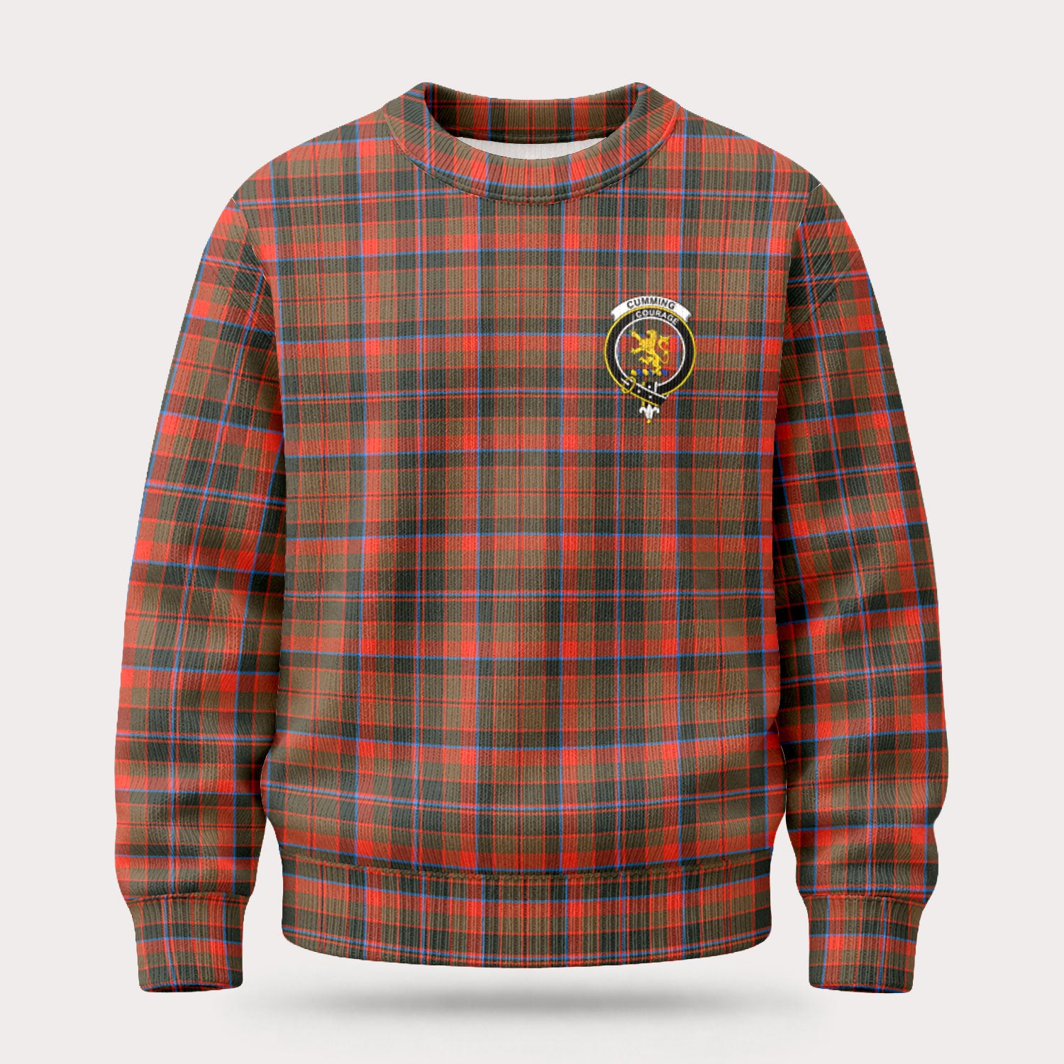 Cumming Hunting Weathered Tartan Crest Sweater
