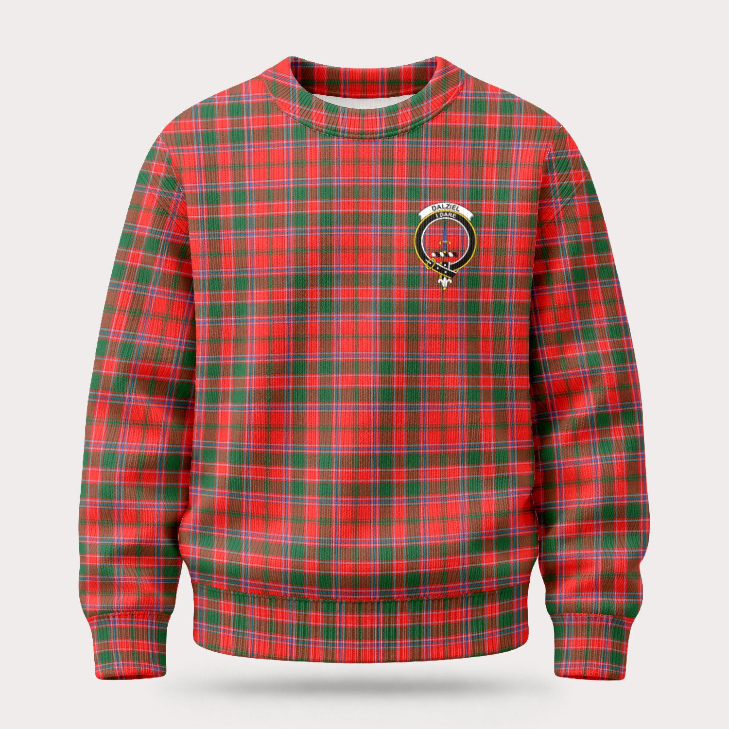 Dalziel Modern Tartan Crest Sweater