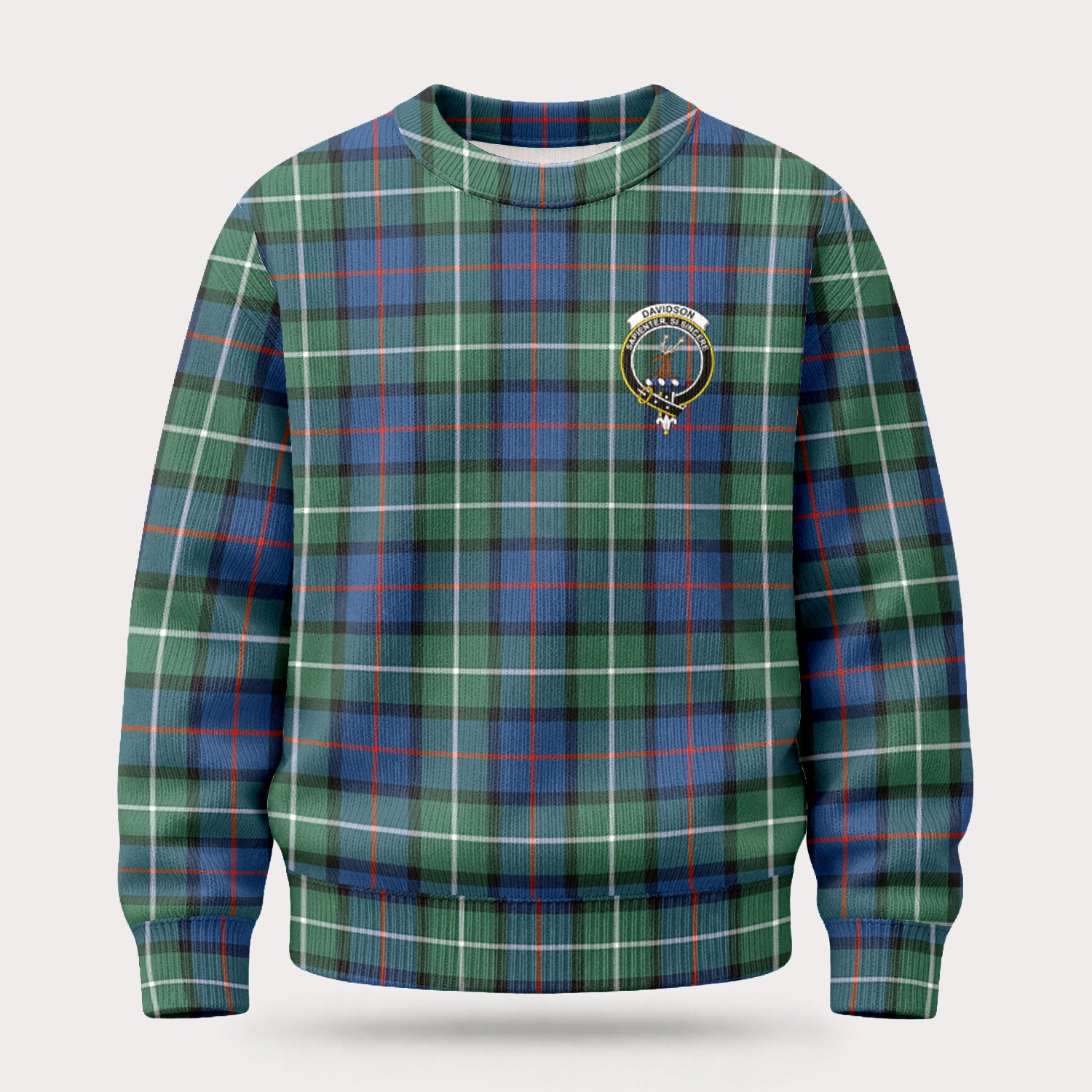 Davidson of Tulloch Tartan Crest Sweater