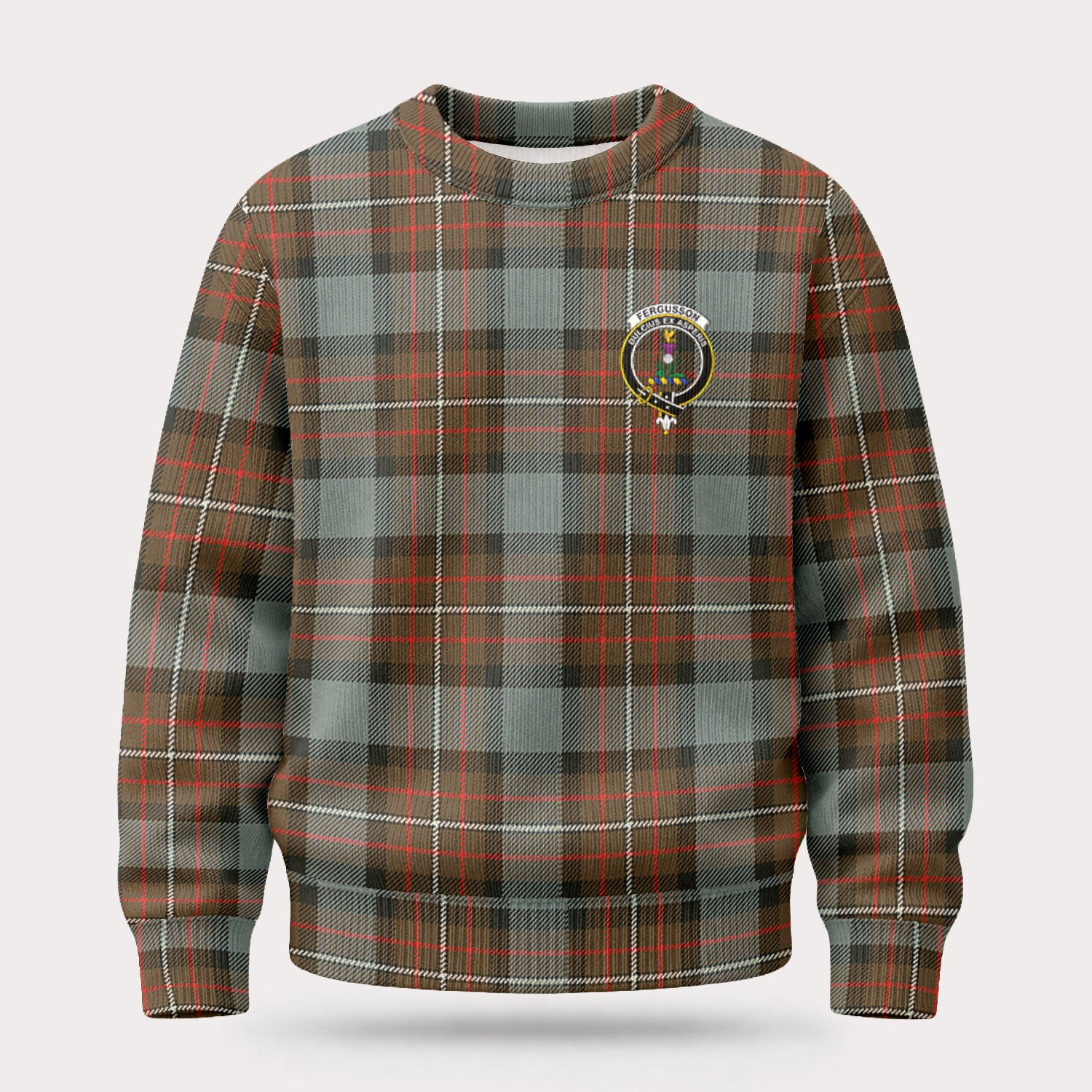 Fergusson Weathered Tartan Crest Sweater