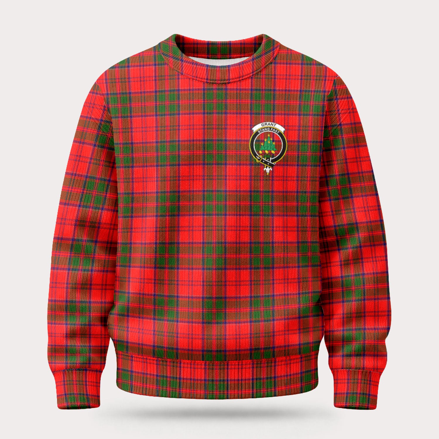 Grant Modern Tartan Crest Sweater
