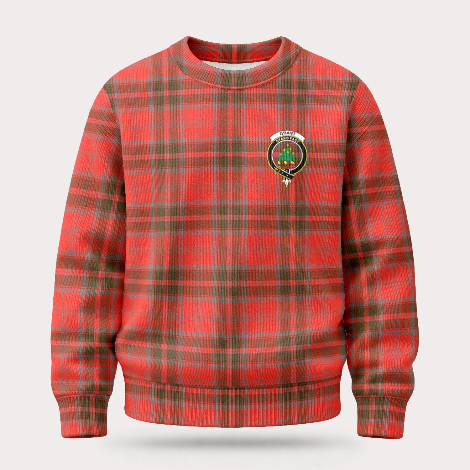 Grant Weathered  Tartan Crest Sweater