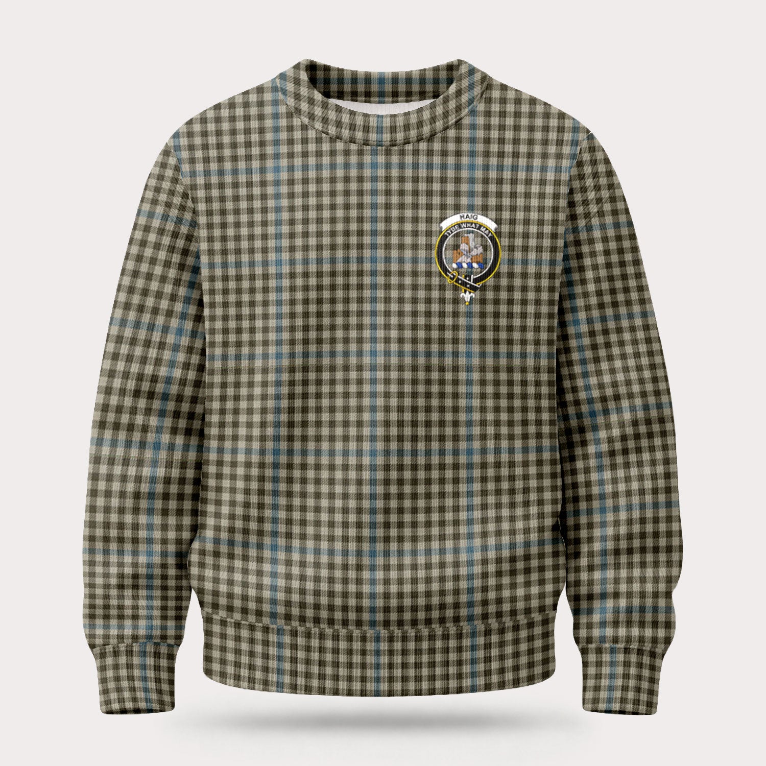 Haig Check Tartan Crest Sweater
