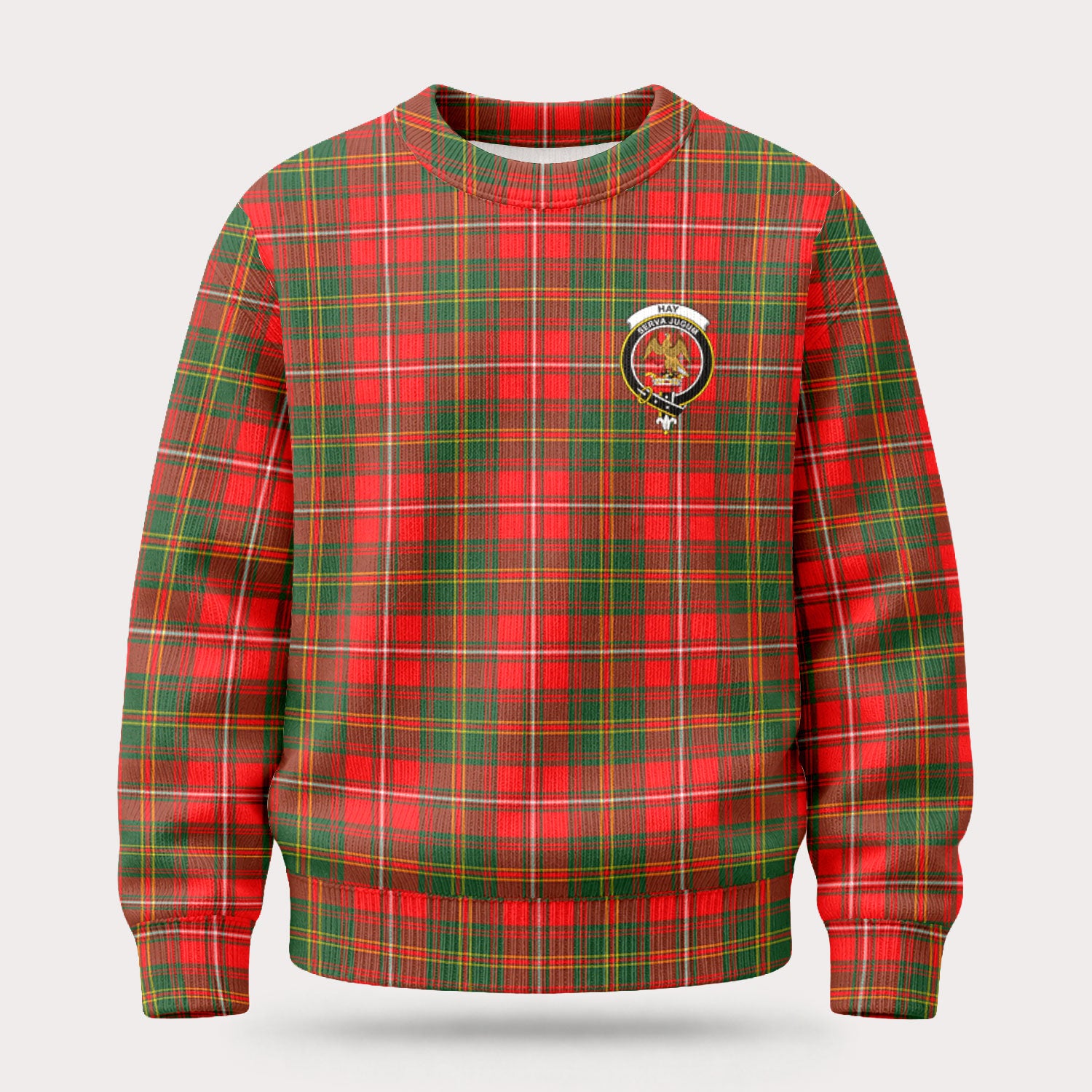Hay Modern Tartan Crest Sweater
