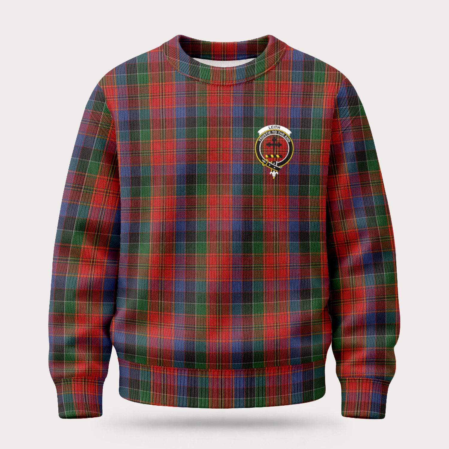 Leith Tartan Crest Sweater