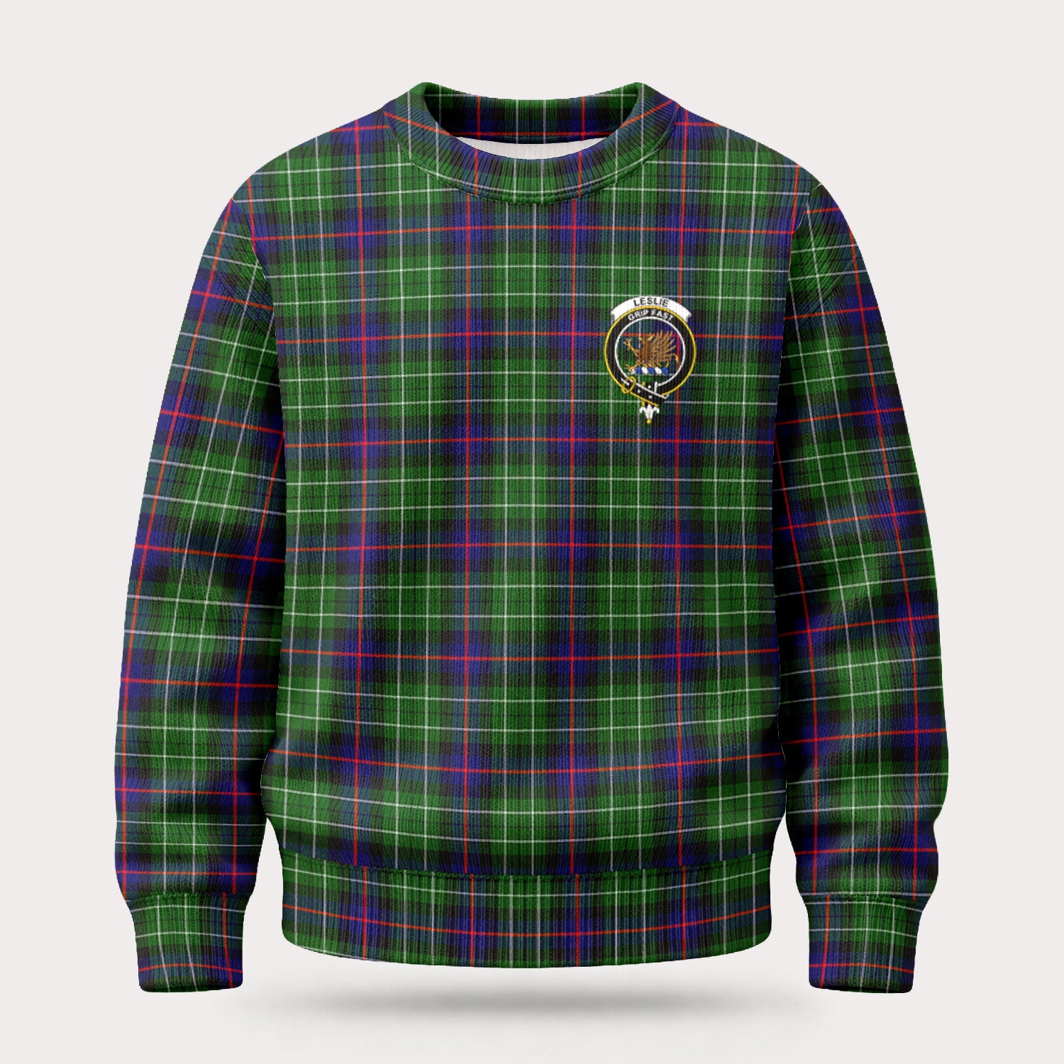 Leslie Hunting Tartan Crest Sweater