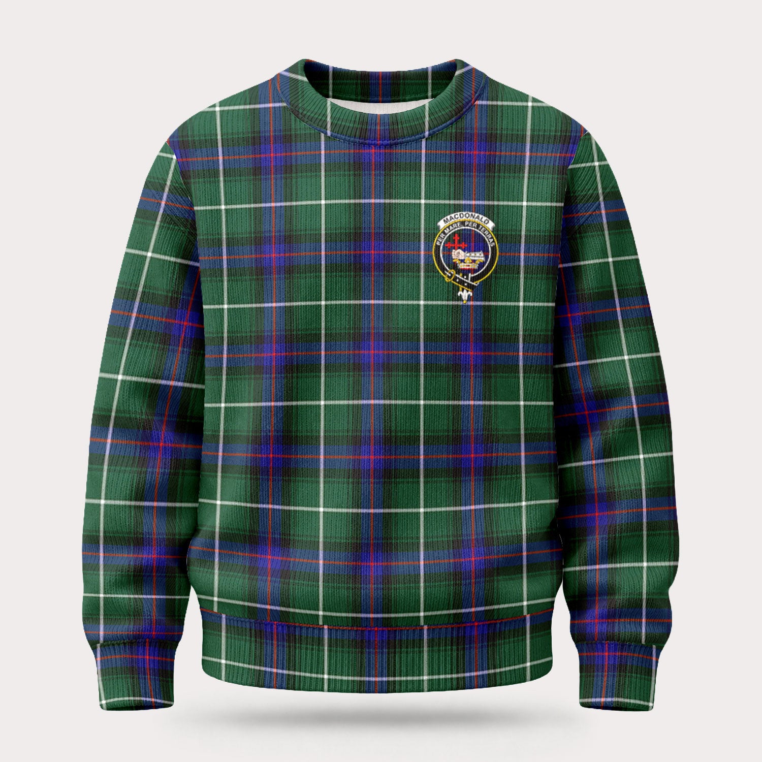 MacDonald of the Isles Hunting Modern Tartan Crest Sweater