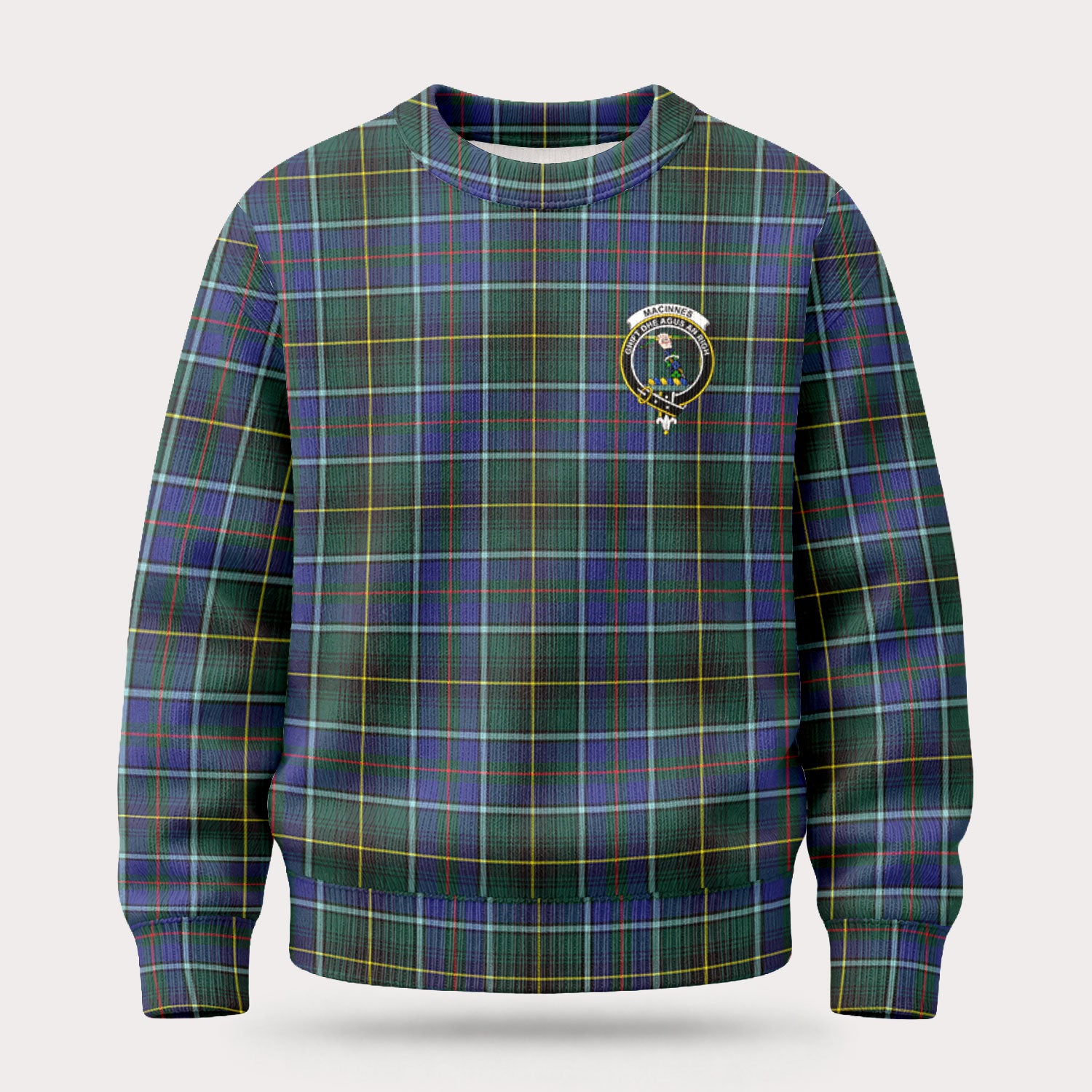 MacInnes Modern Tartan Crest Sweater