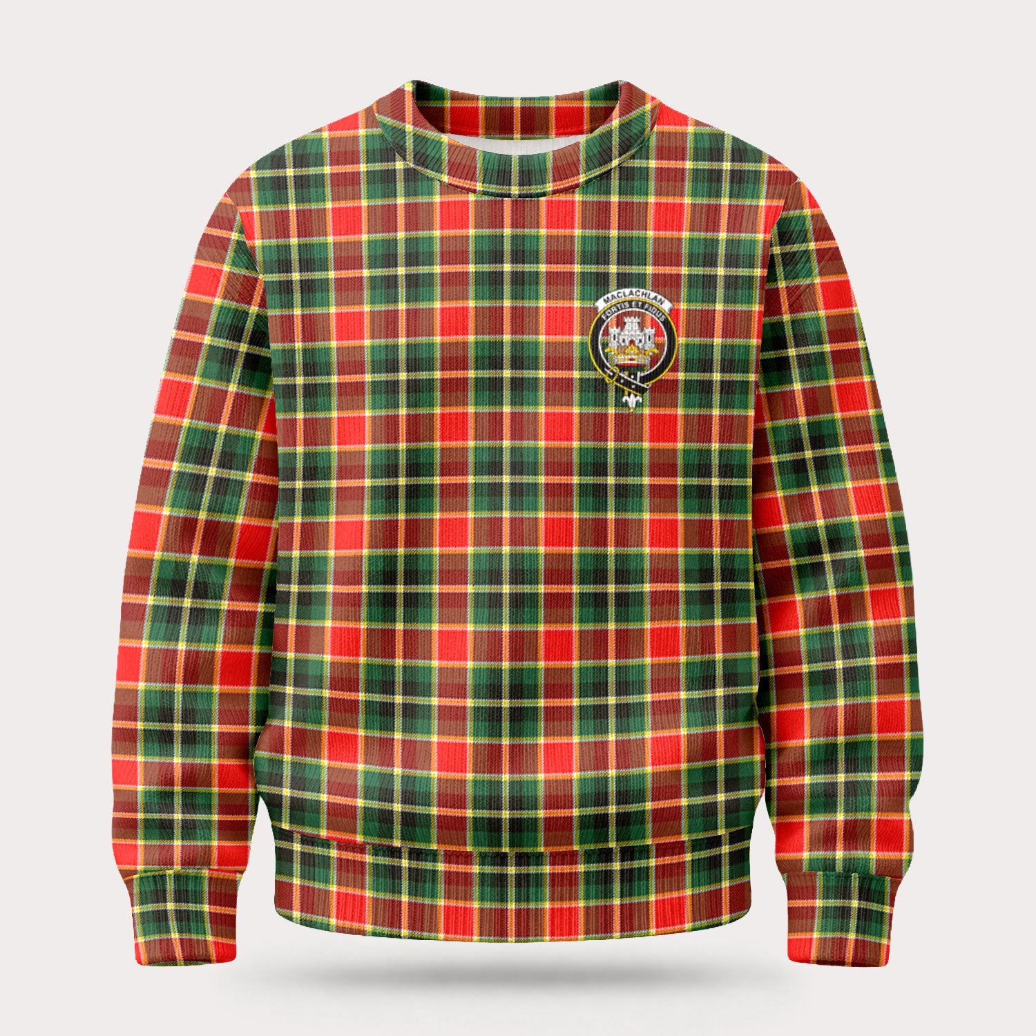 MacLachlan Hunting Modern Tartan Crest Sweater