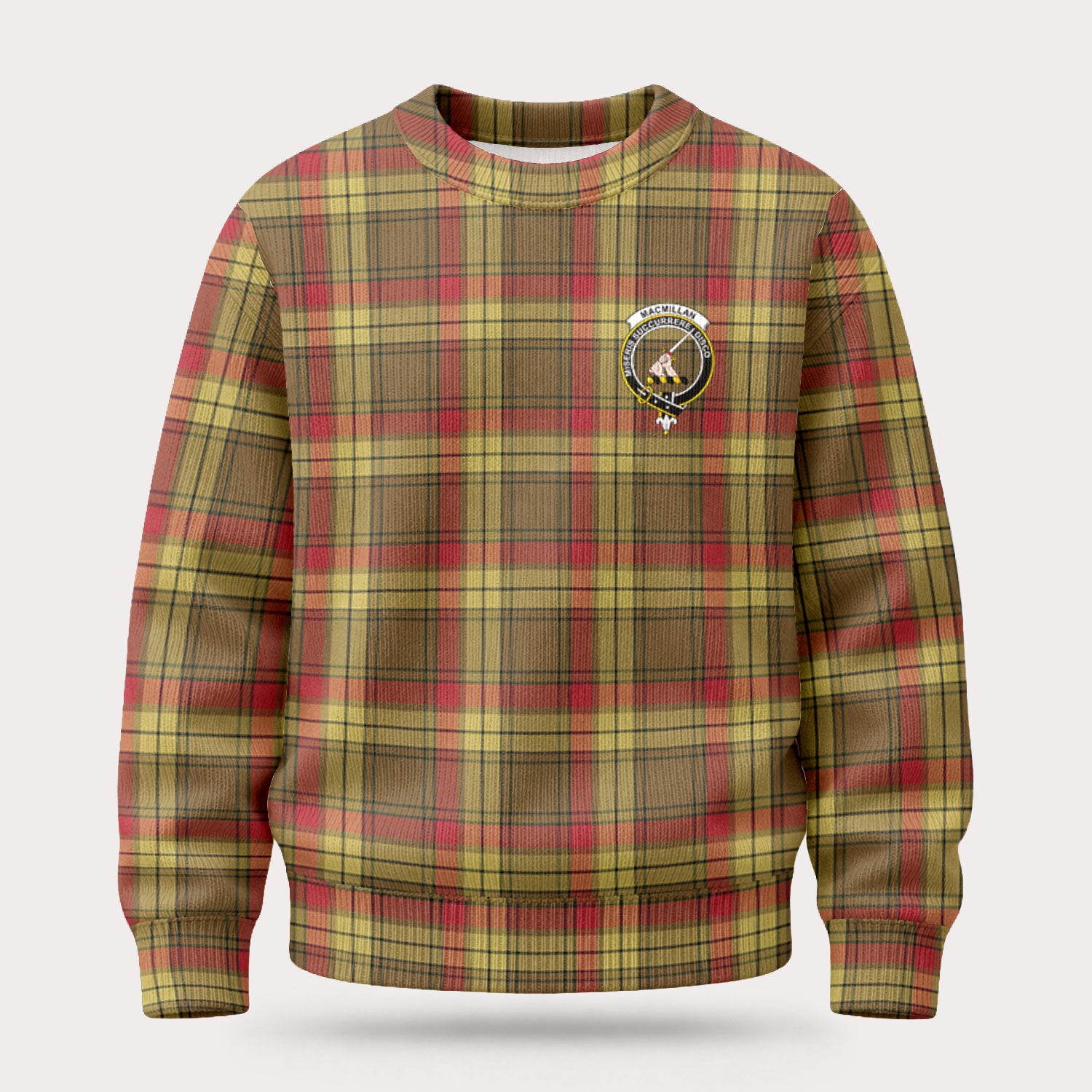 MacMillan Old Weathered Tartan Crest Sweater